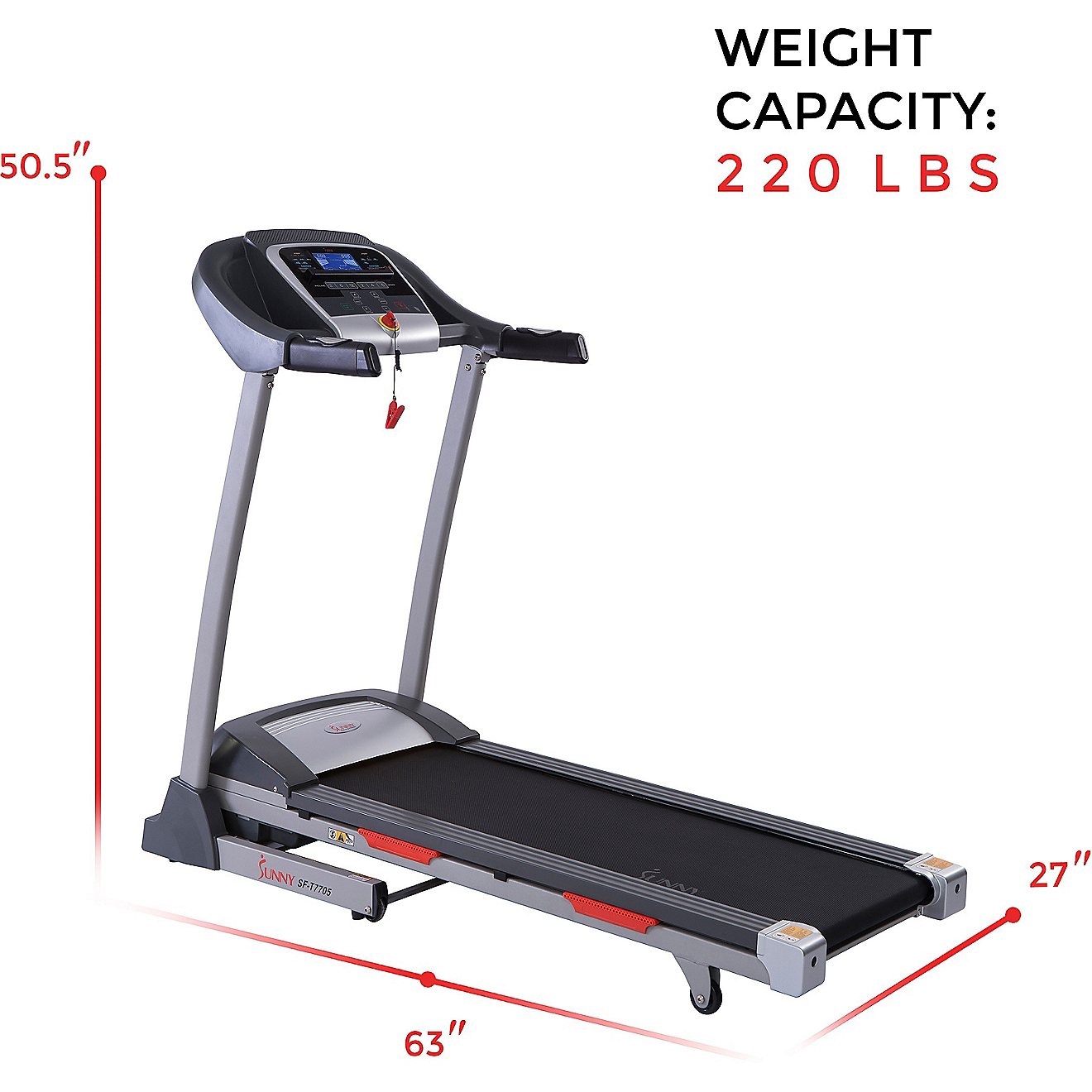 Sunny Health & Fitness SF-T7705 Treadmill with Auto Incline                                                                      - view number 13