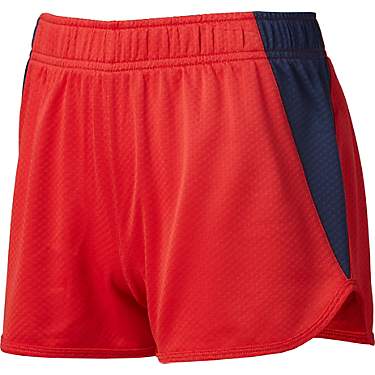 BCG Girls' Colorblock Honeycomb Shorts 3 in                                                                                     