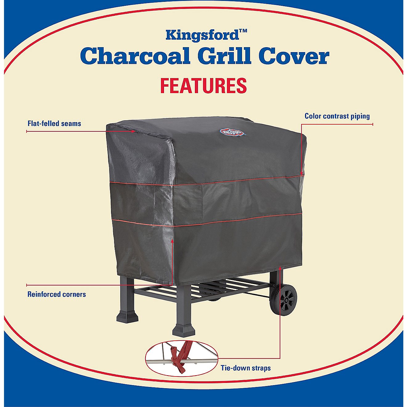 Kingsford 24 in Charcoal Grill Cover                                                                                             - view number 8