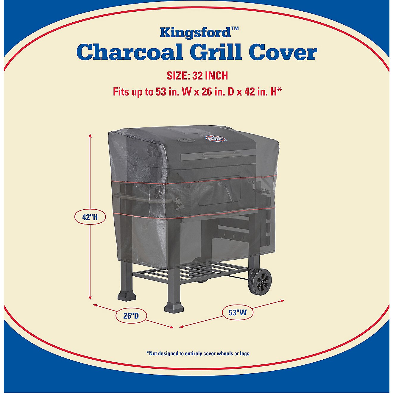 Kingsford 32 in Charcoal Grill Cover                                                                                             - view number 7