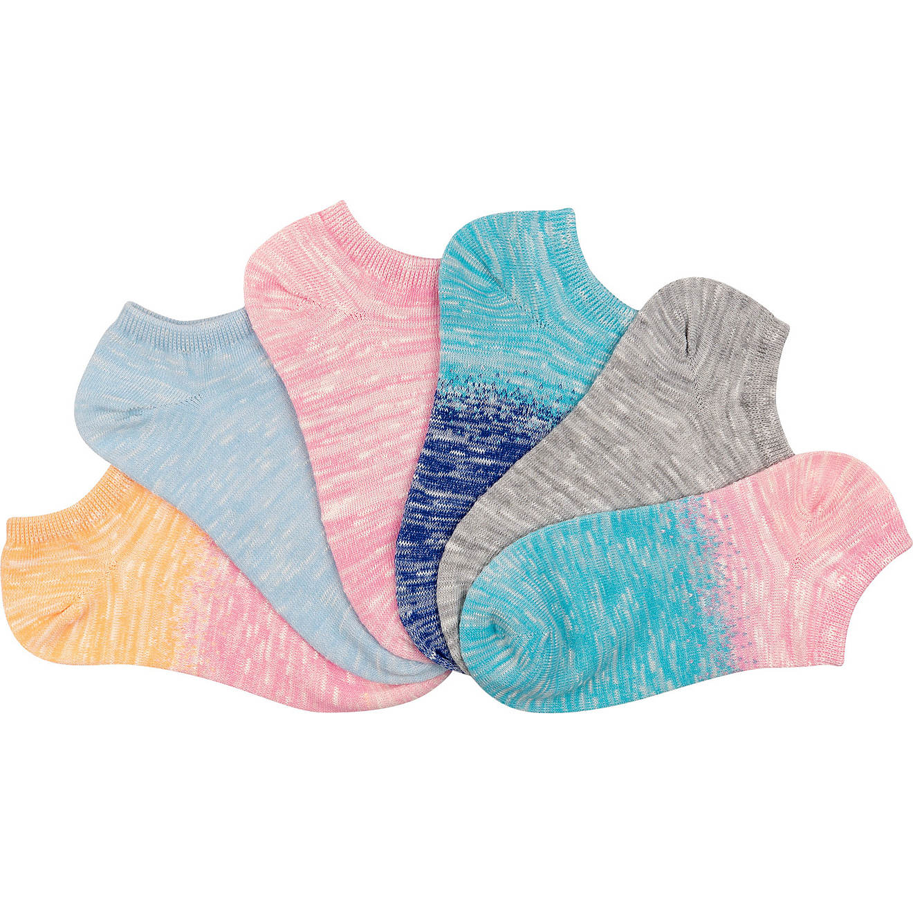 BCG Knit Gradient No-Show Fashion Socks 6 Pack                                                                                   - view number 1