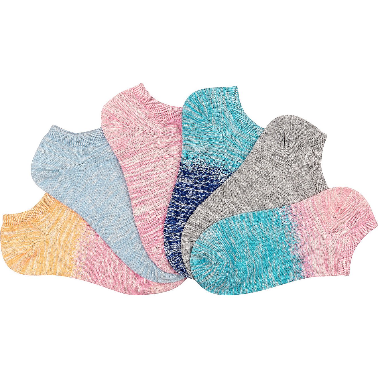BCG Knit Gradient No-Show Fashion Socks 6 Pack                                                                                   - view number 1