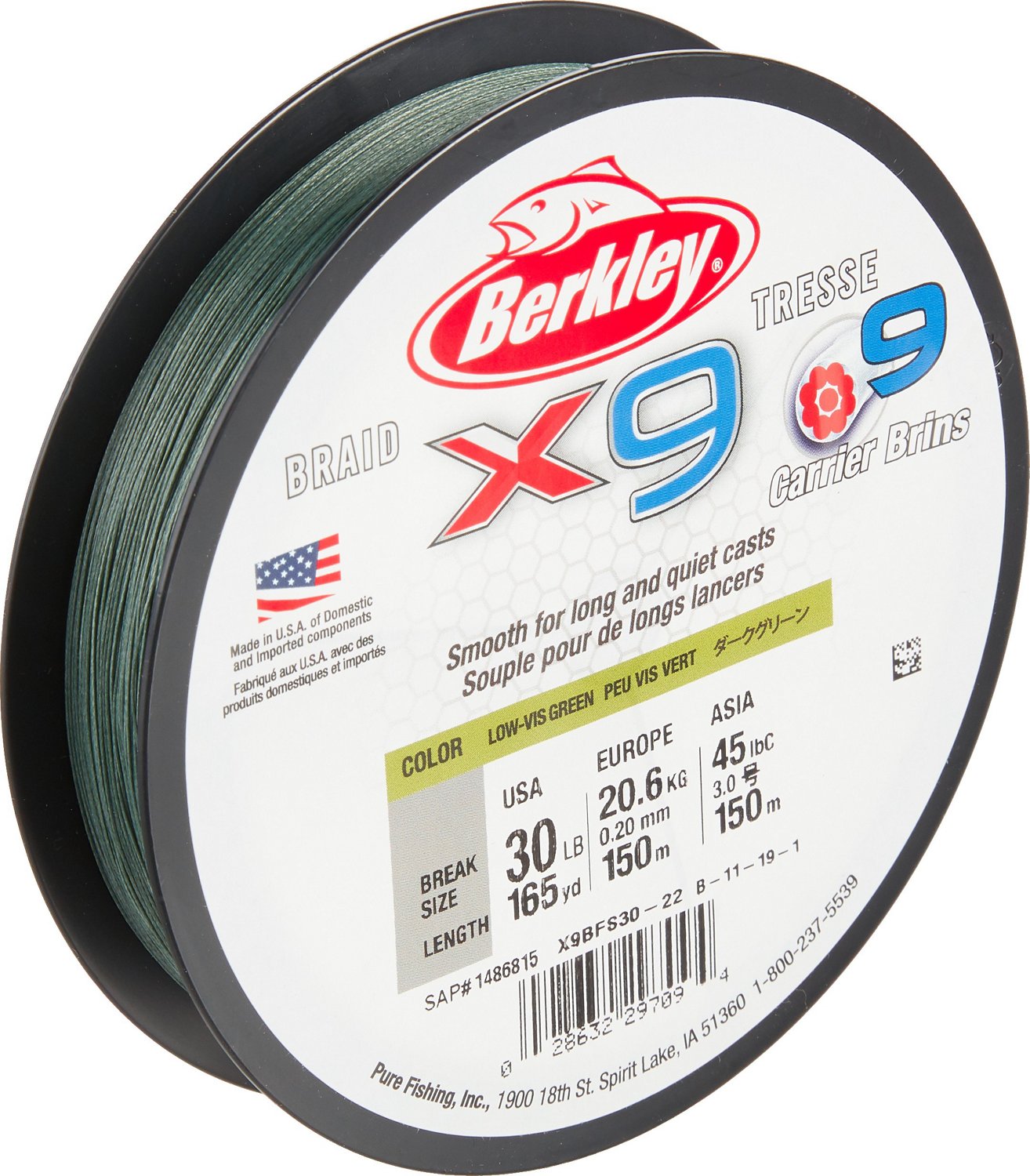 Berkley® x9 Braid Fishing Line Academy