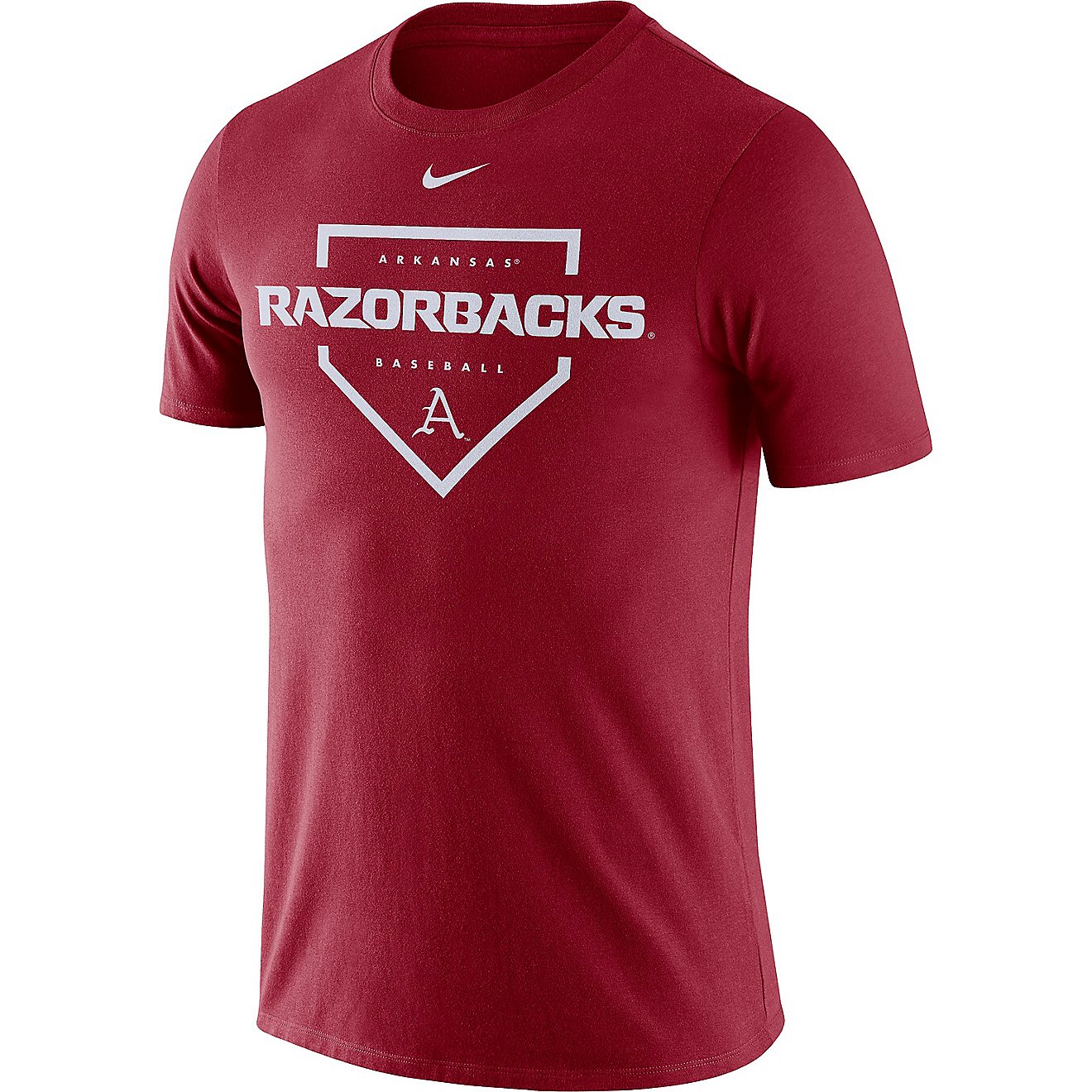 Nike Men's University of Arkansas Dri-FIT Baseball Plate T-shirt                                                                 - view number 1