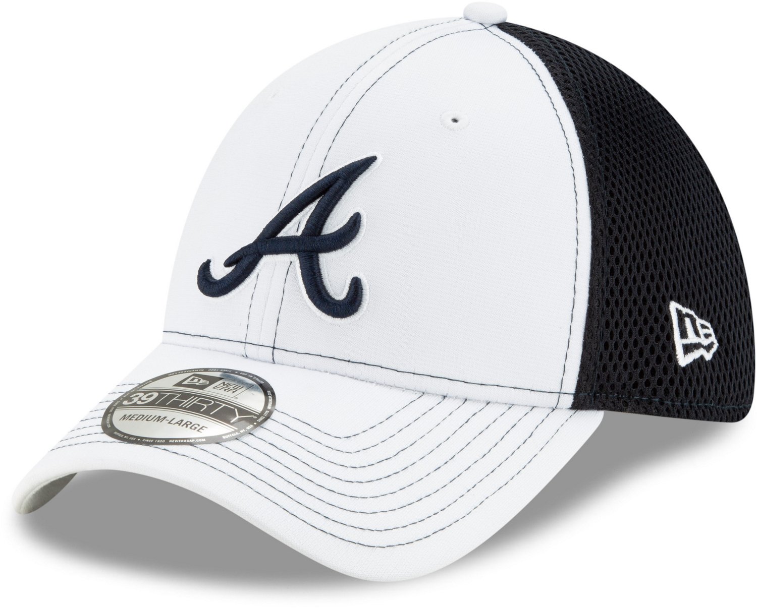 New Era Men's Atlanta Braves 39THIRTY Shadow Tech Neo Ball Cap Academy