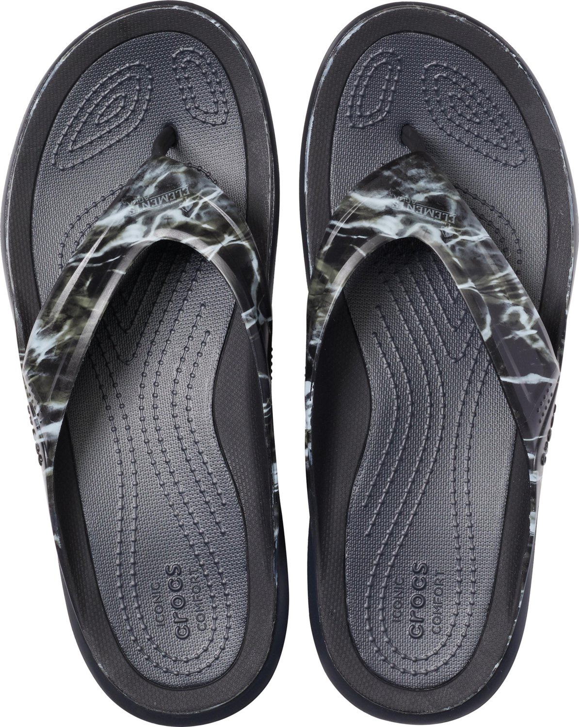 Crocs Men's Swiftwater Mossy Oak Elements Wave Flip-Flops ...