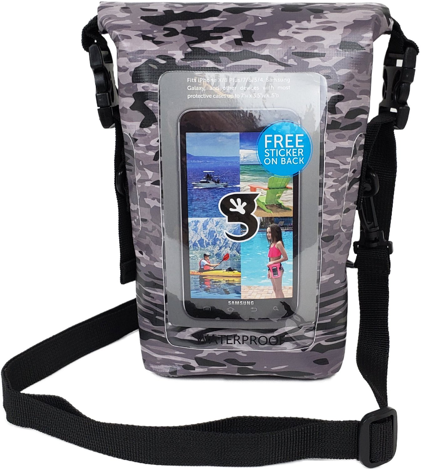 geckobrands Waterproof Phone Tote Academy
