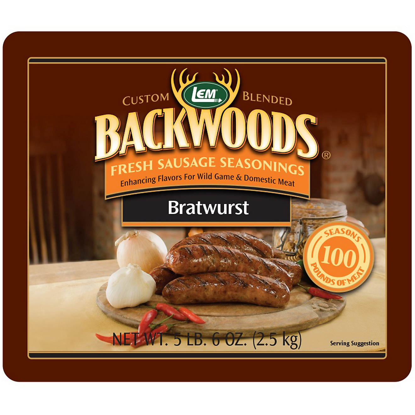 LEM Backwoods Bratwurst Fresh Sausage Seasoning Bucket                                                                           - view number 1