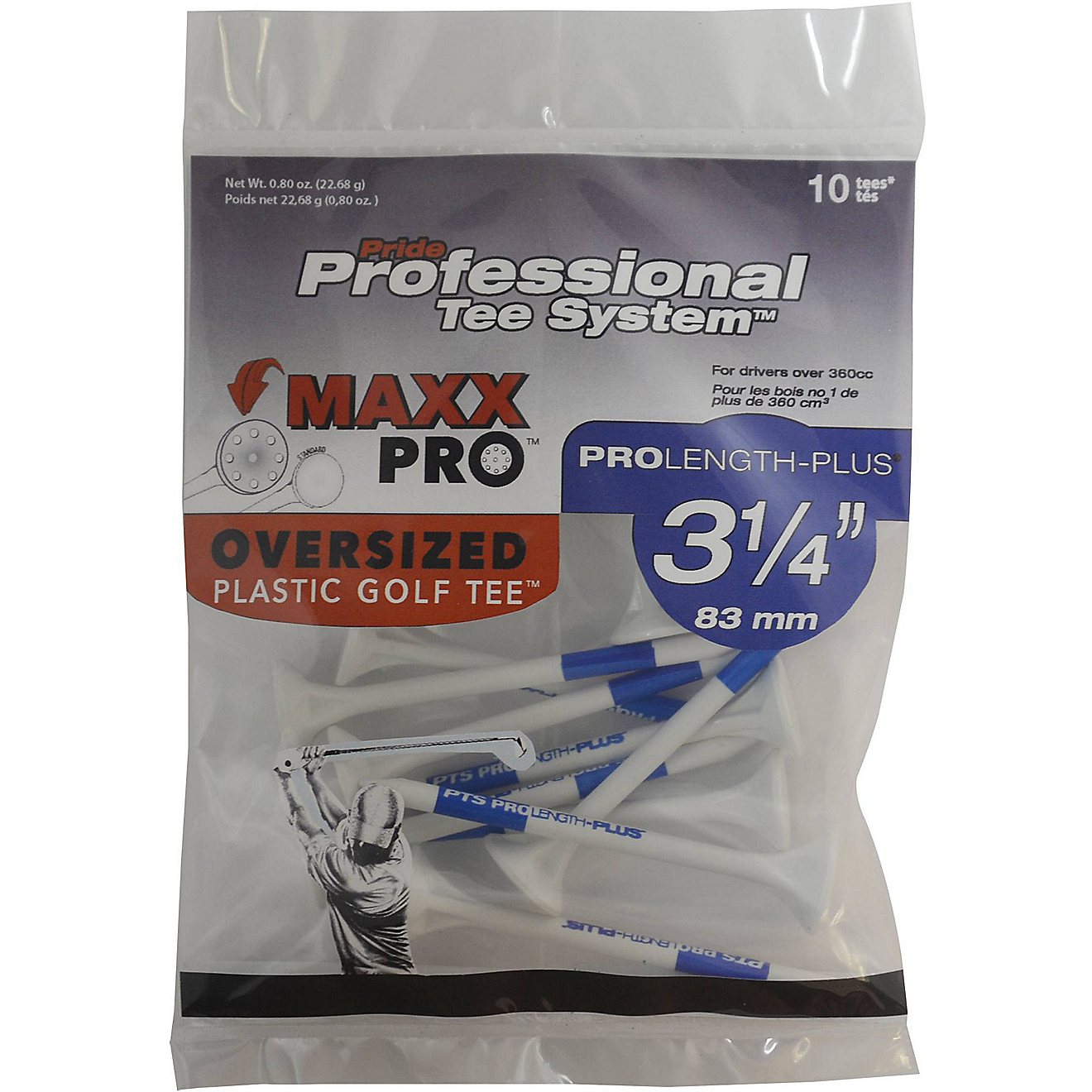 Pride MaxxPro ProLength 3-1/4 in Golf Tees 10-Pack                                                                               - view number 1