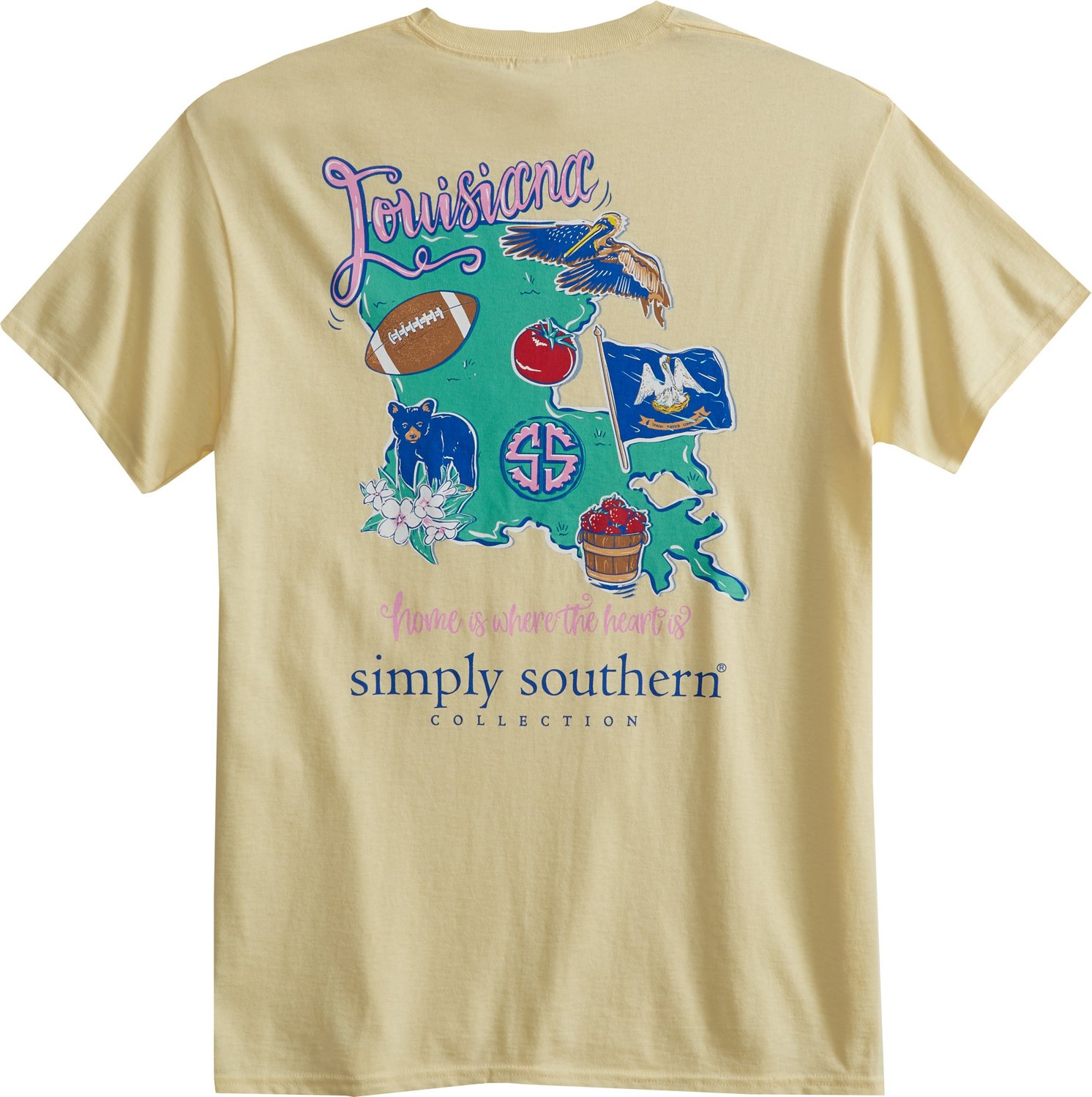 Simply Southern Women's Louisiana Graphic Tshirt Academy