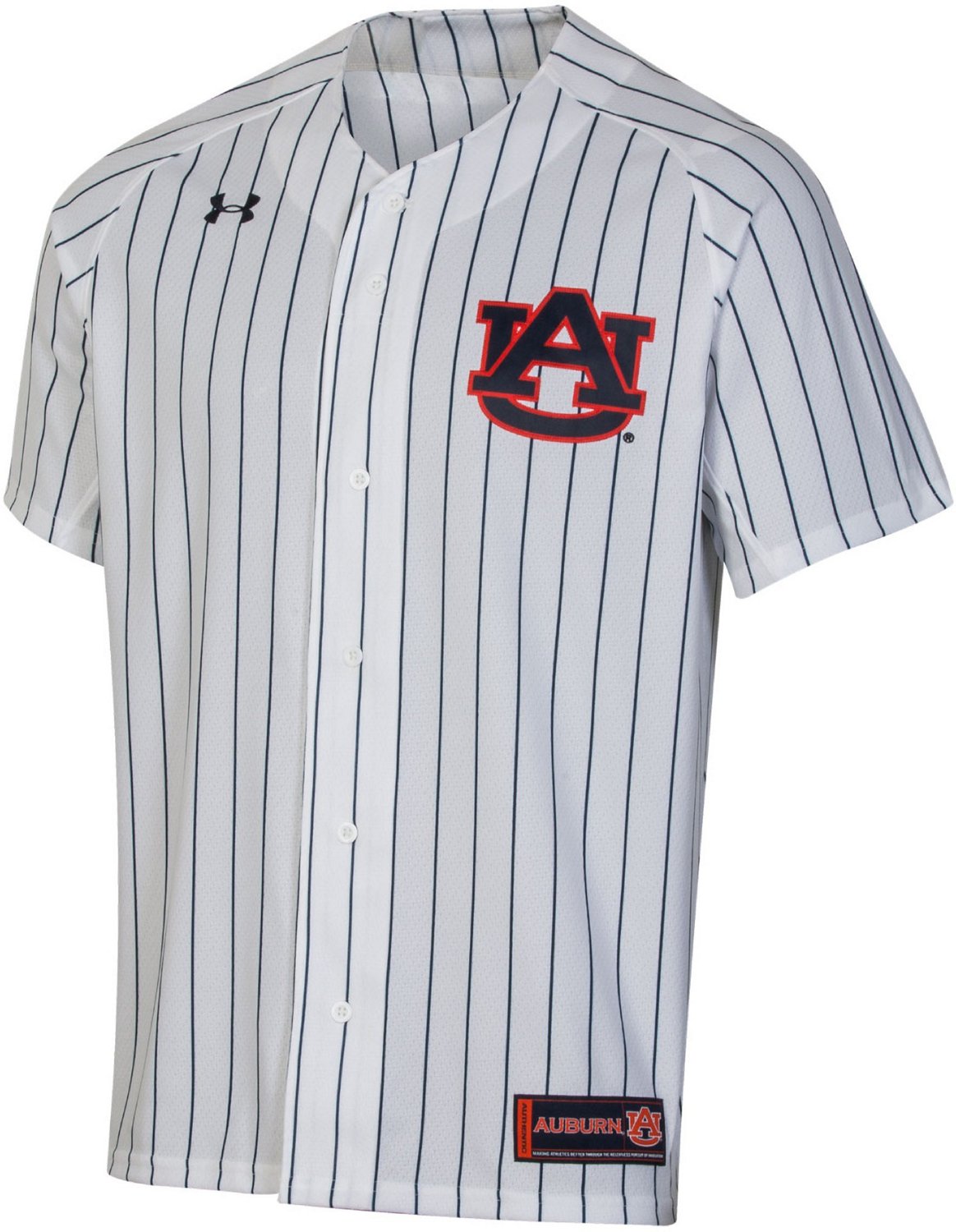 Under Armour Men's Auburn University Pinstripe Replica Baseball Jersey