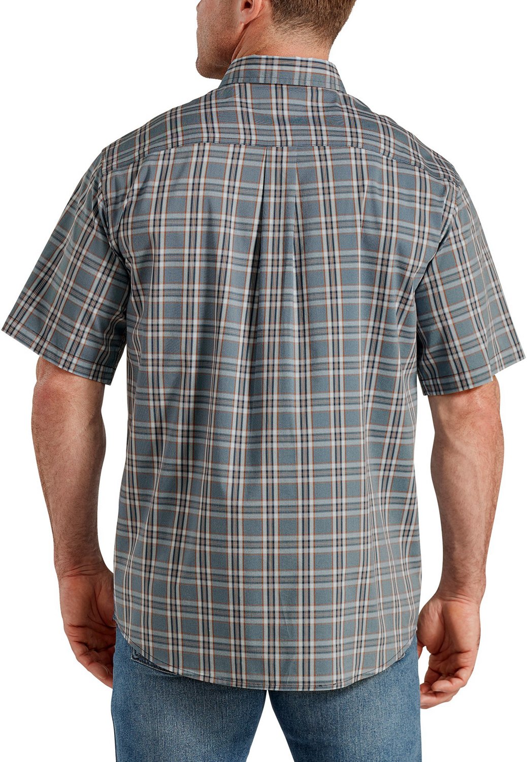 Dickies Men's Flex Woven Plaid Button Down Work Shirt | Academy