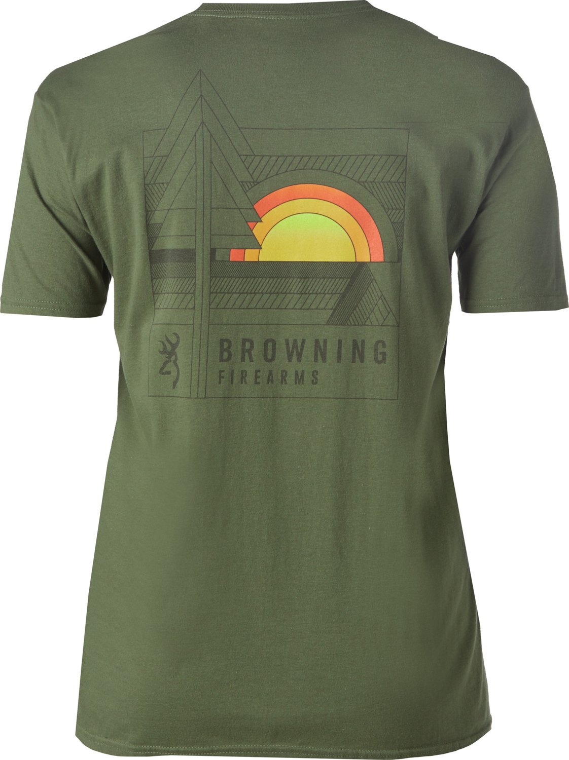 Browning Womens Retro Pine Graphic Tshirt Academy