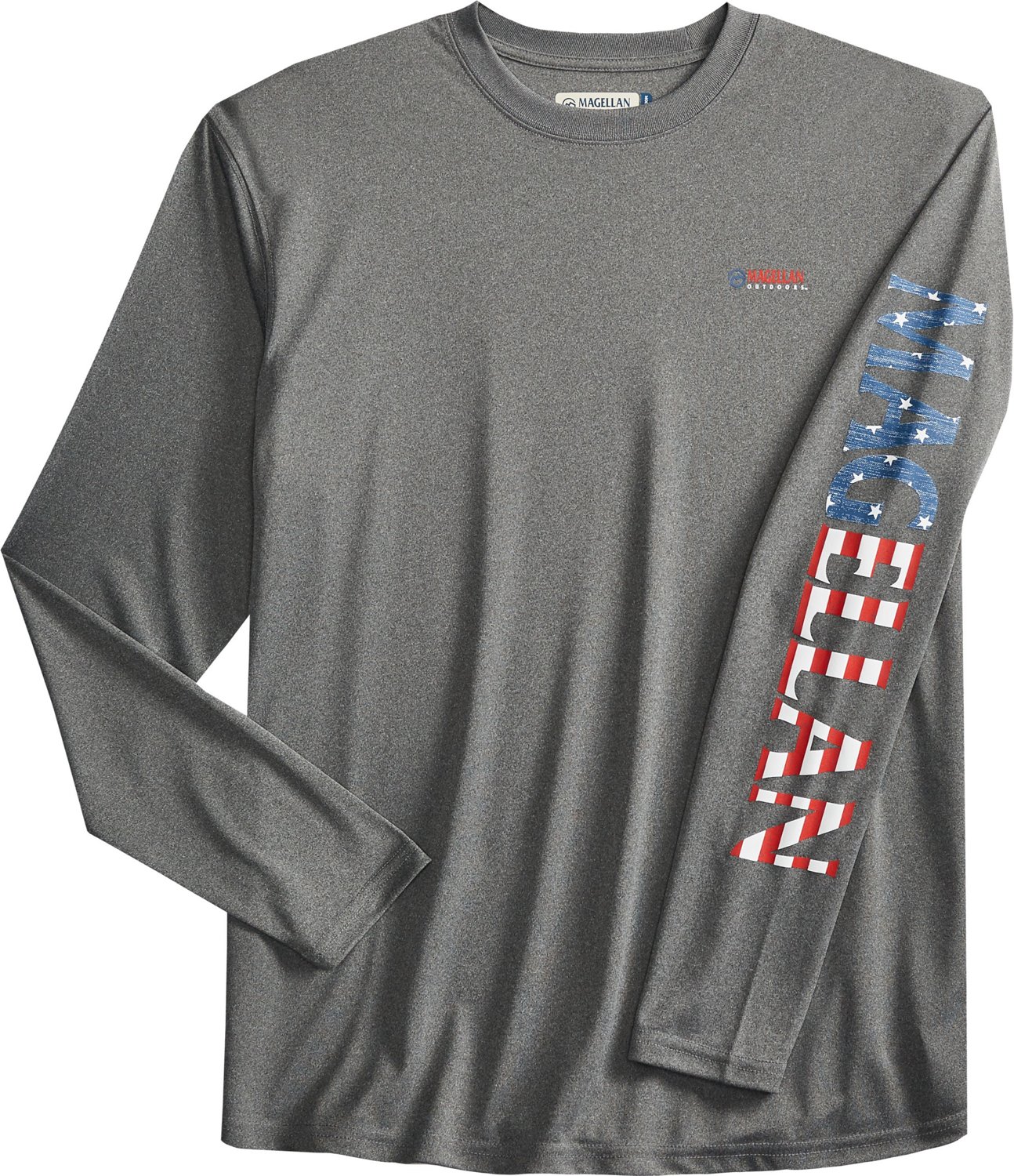 Magellan Outdoors Men's Casting Crew Print Long Sleeve Fishing Shirt Academy