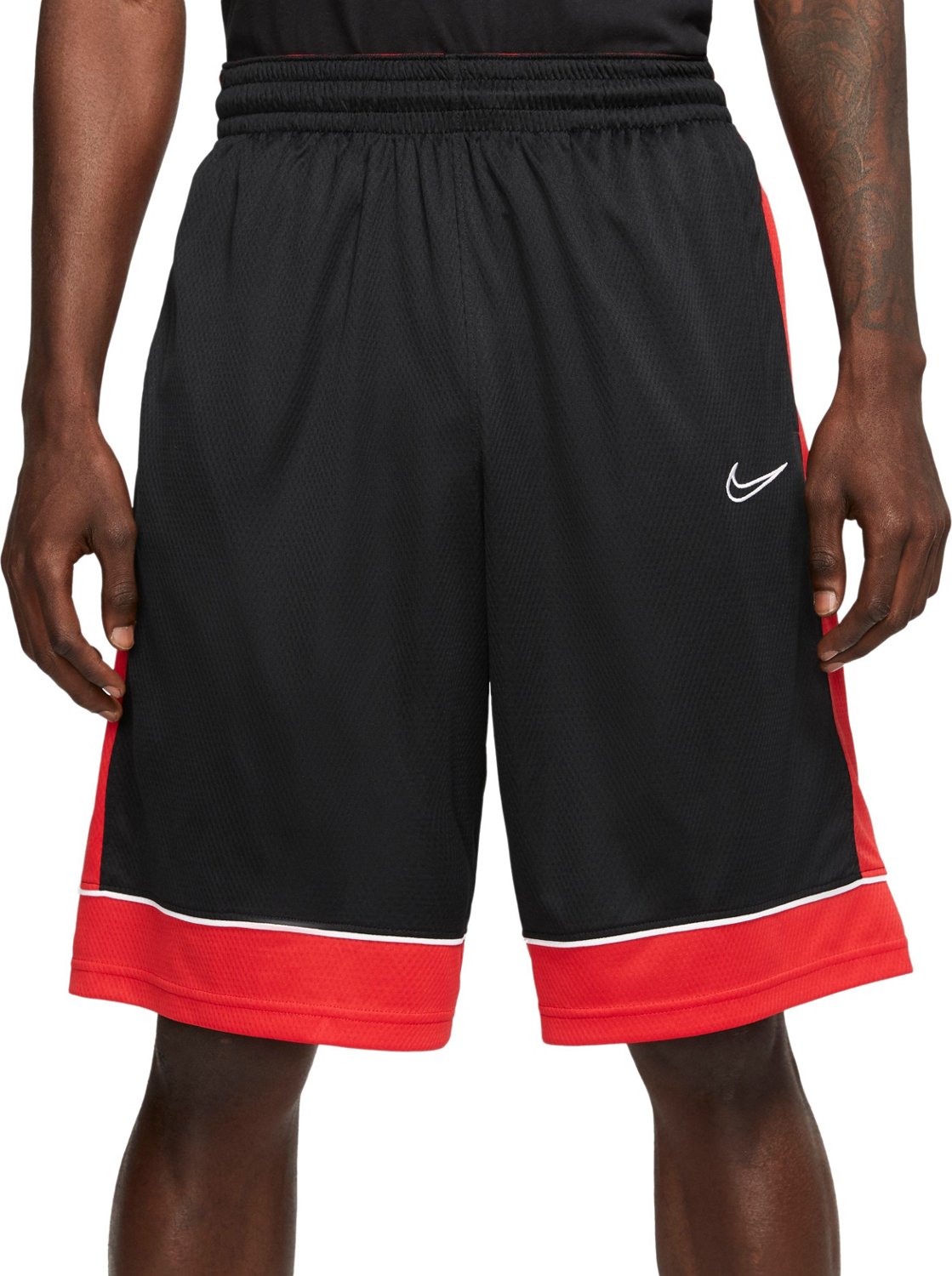 black and red nike basketball shorts