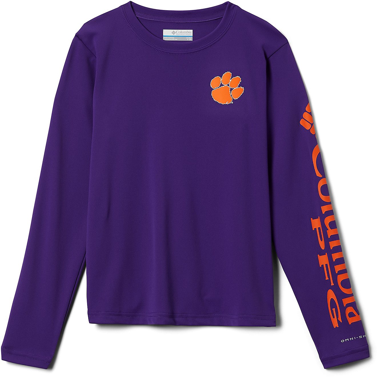 Columbia Sportswear Youth Clemson University CLG Terminal Tackle Long Sleeve T-shirt                                             - view number 1
