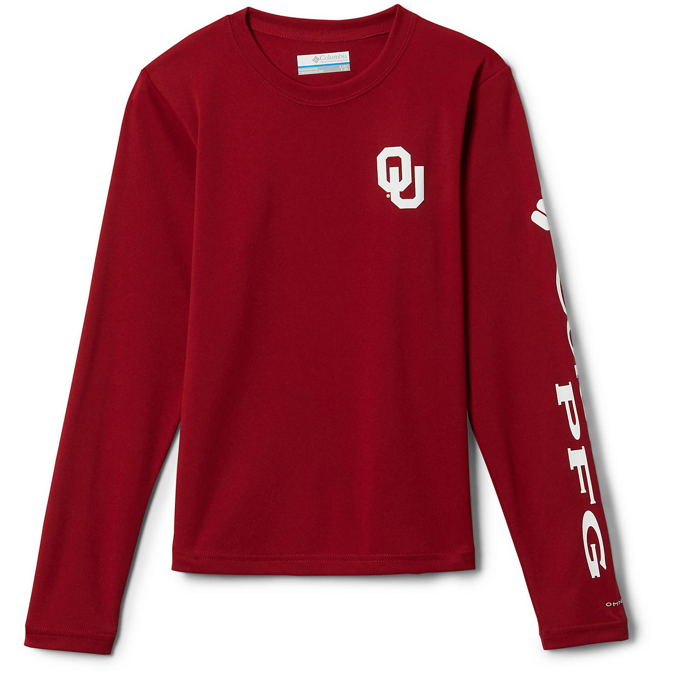 Columbia Sportswear Youth University of Oklahoma CLG Terminal Tackle Long Sleeve T-shirt                                         - view number 1