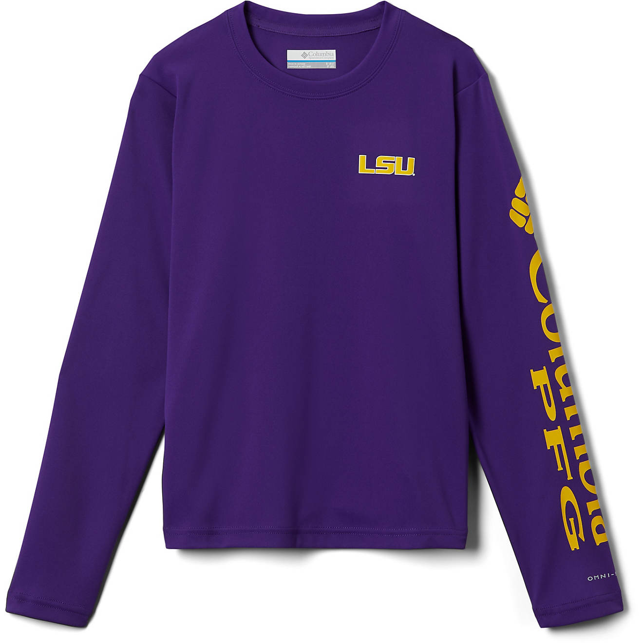 Columbia Sportswear Youth Louisiana State University CLG Terminal Tackle Long Sleeve T-shirt                                     - view number 1