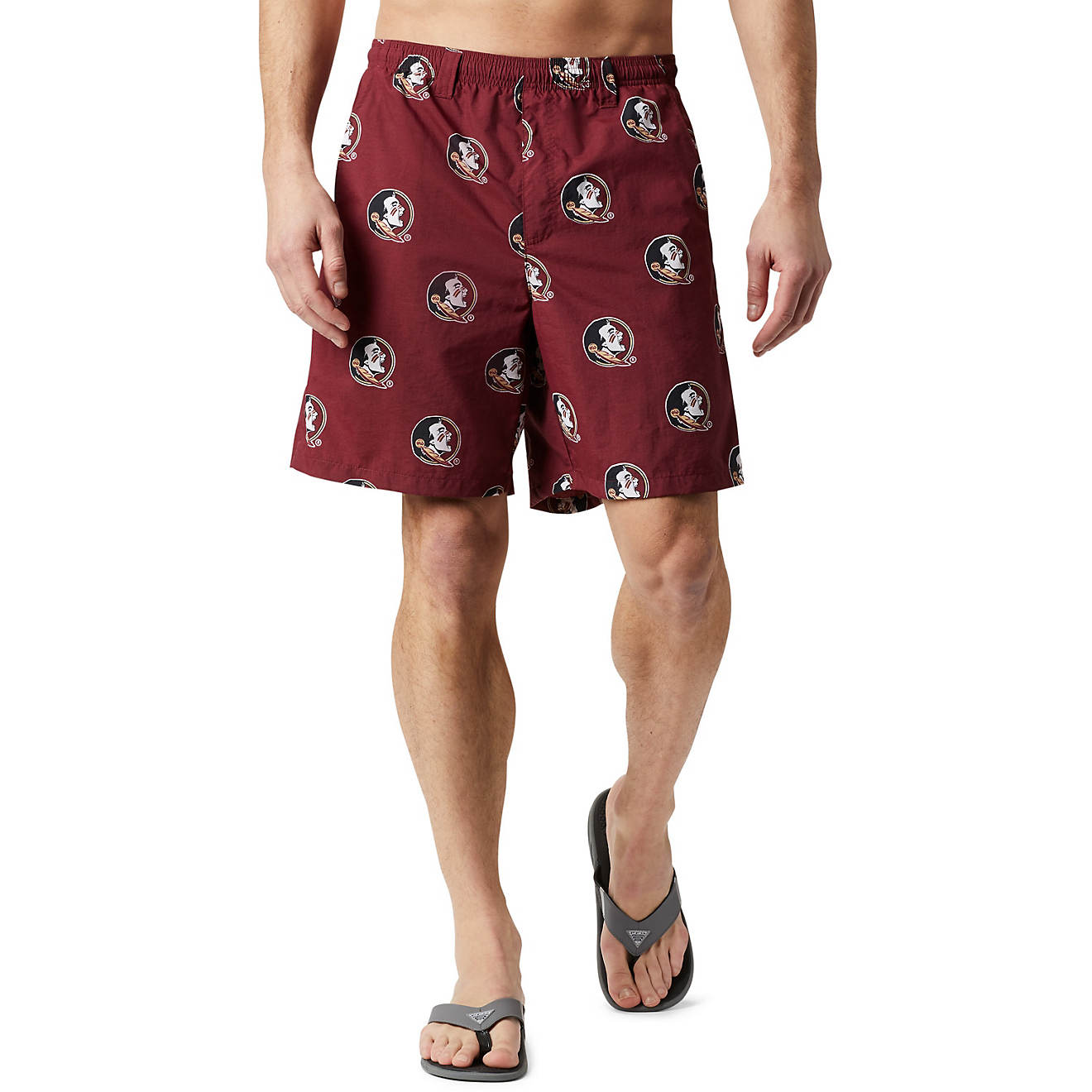 Columbia Sportswear Men's Florida State University Backcast II Printed Shorts                                                    - view number 1