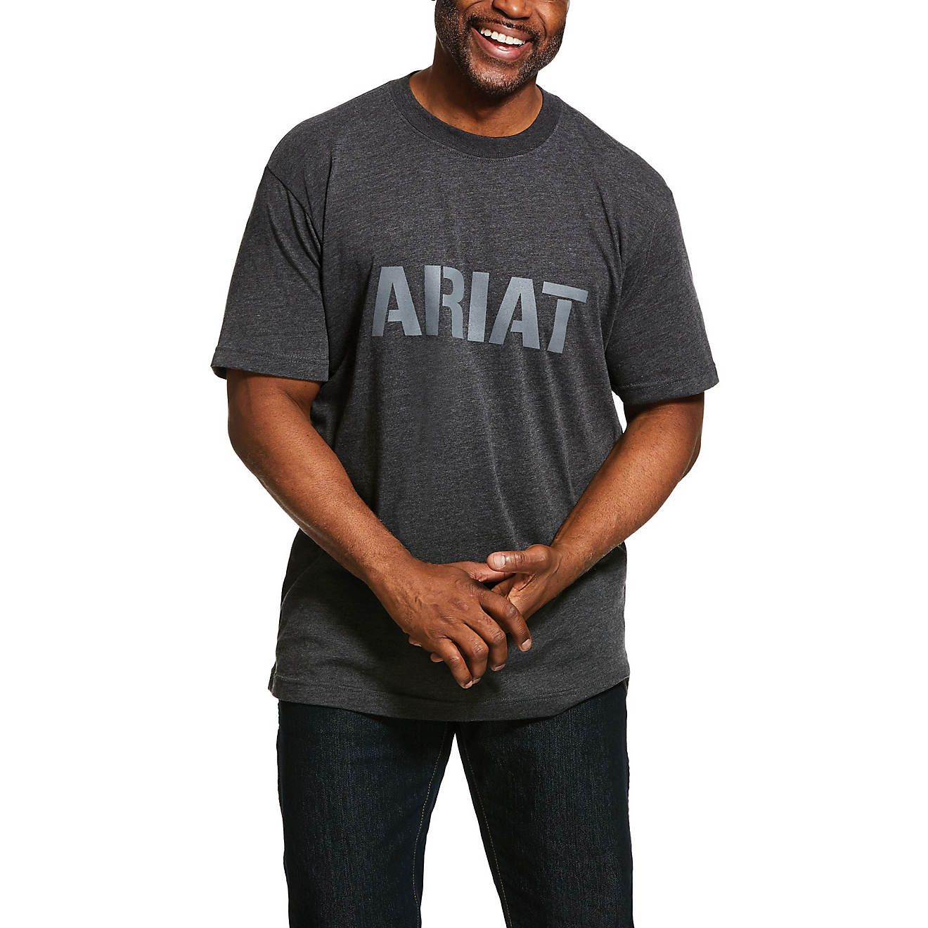 Ariat Men's Rebar CottonStrong Block Logo T-shirt                                                                                - view number 1