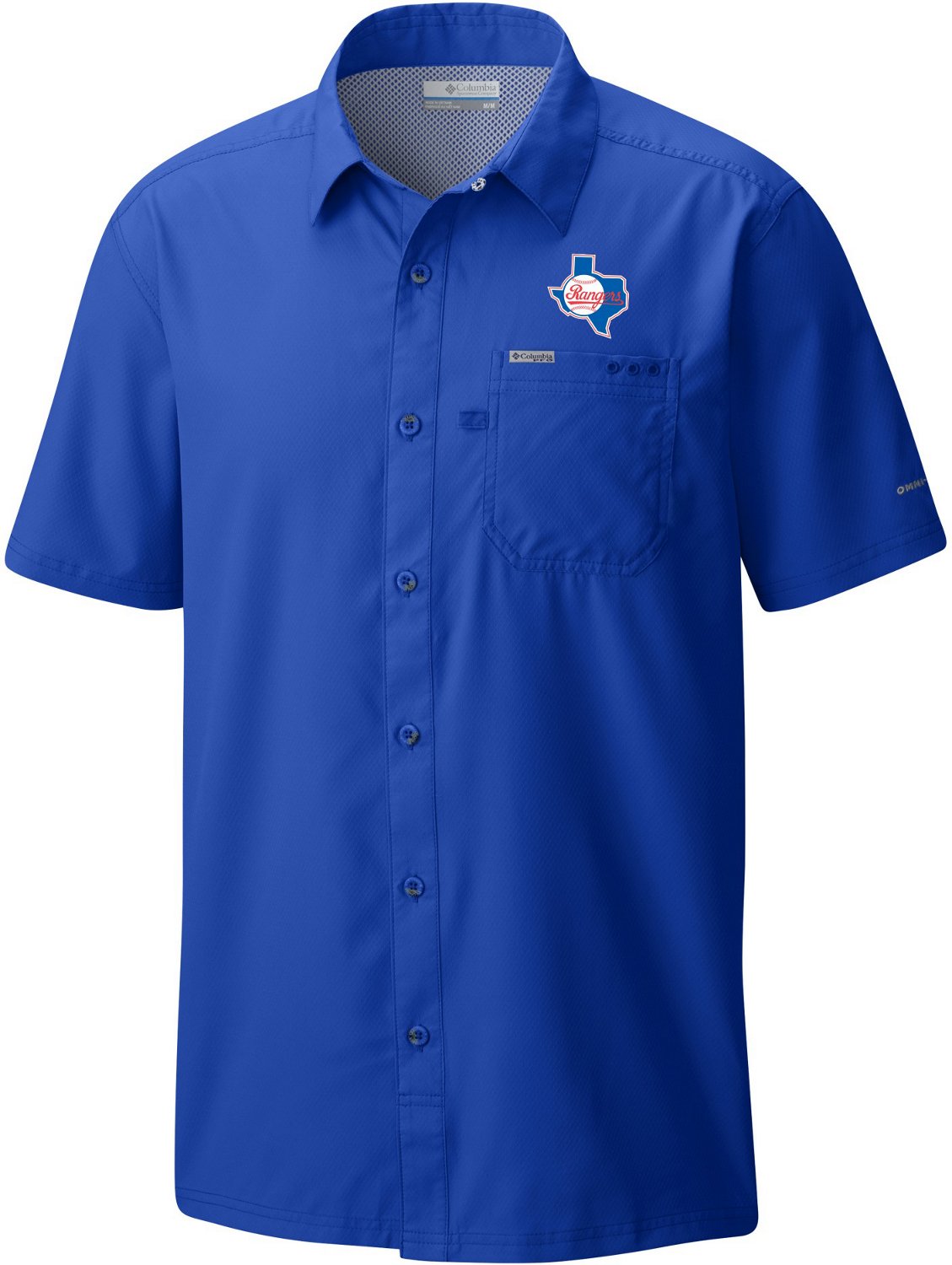 texas rangers columbia fishing shirt