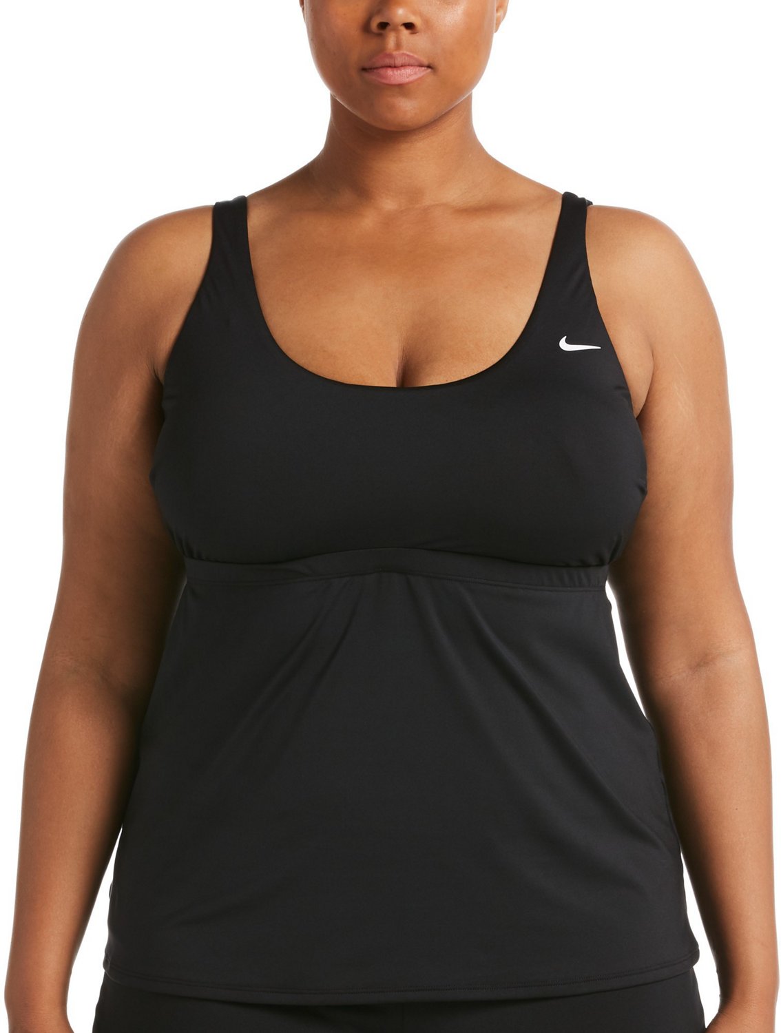 Nike Women's Essential Scoop Neck Tankini Plus Size Swim Top Academy