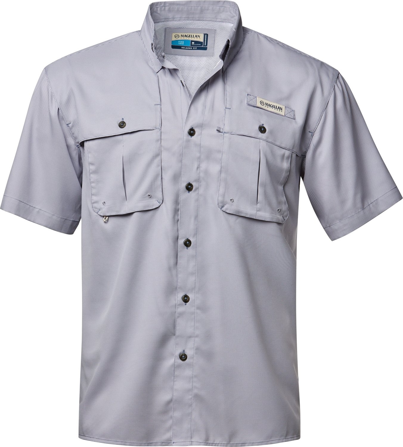 Magellan Outdoors Men's Aransas Pass Mini Check Short Sleeve Shirt ...