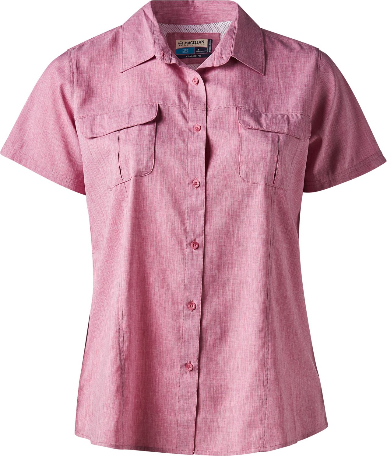 purple magellan fishing shirt