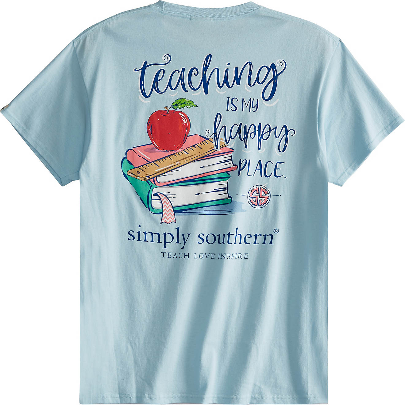 Simply Southern Women's Teach Happy Graphic T-shirt                                                                              - view number 1