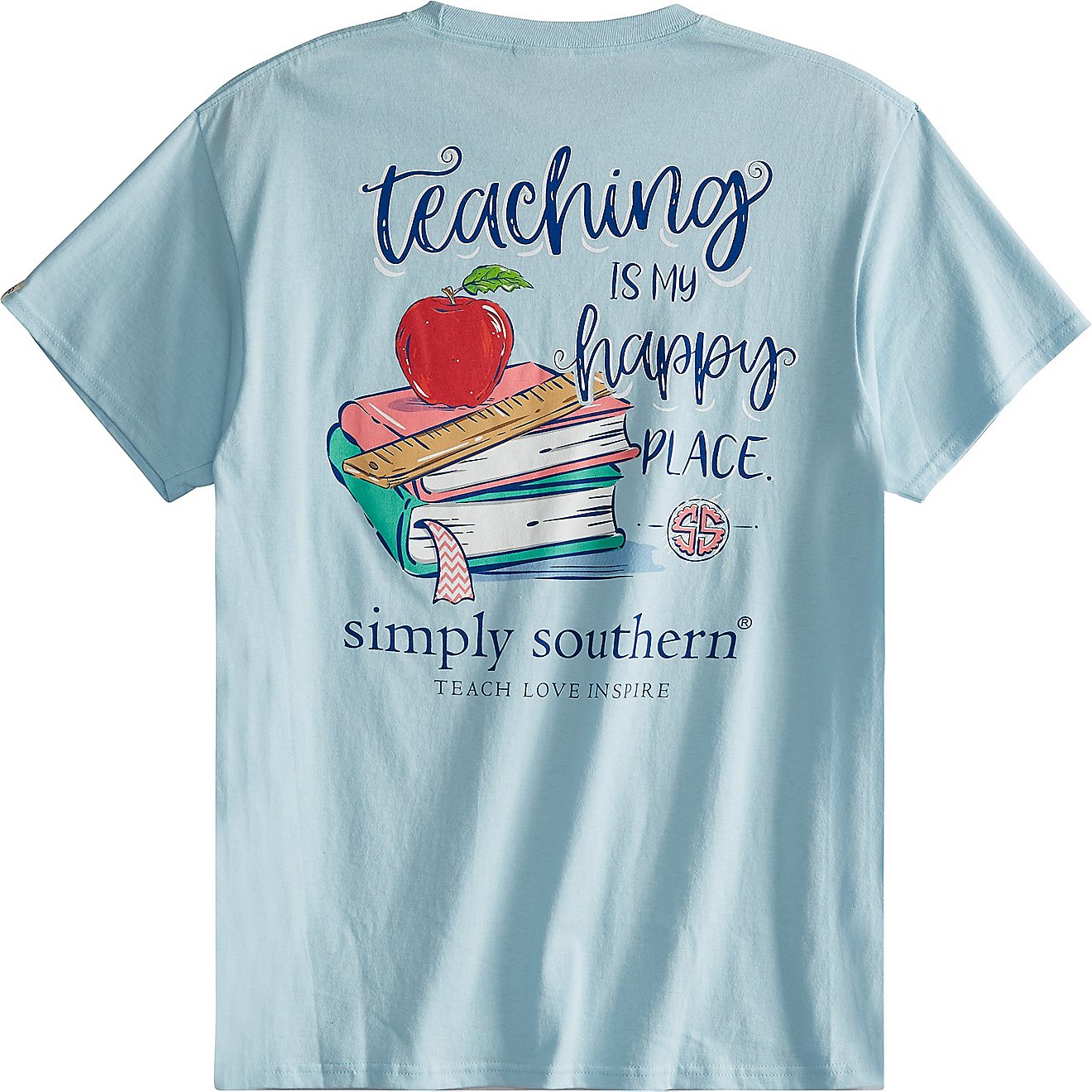 Simply Southern Women's Teach Happy Graphic T-shirt                                                                              - view number 1