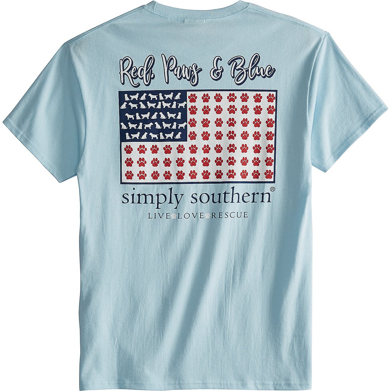 Simply Southern Women's Rescue Flag Graphic T-shirt                                                                              - view number 1
