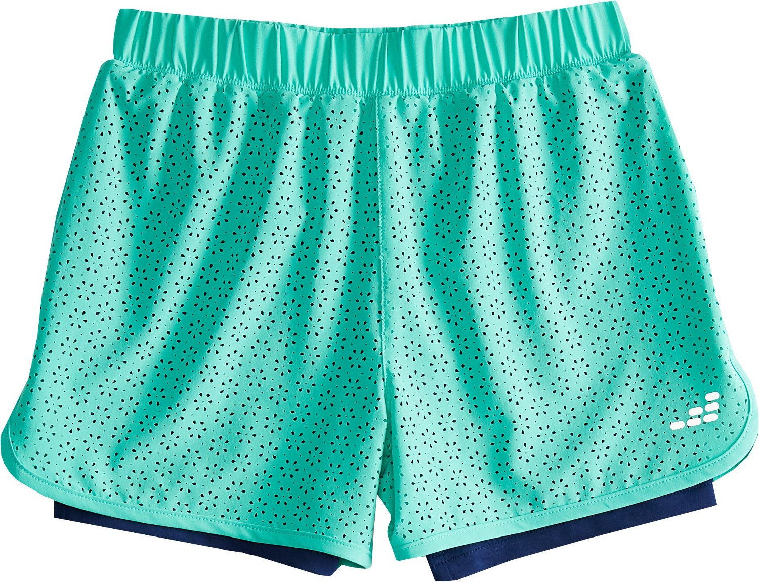 BCG Girls� Athletic Floral 2fer Shorts Academy