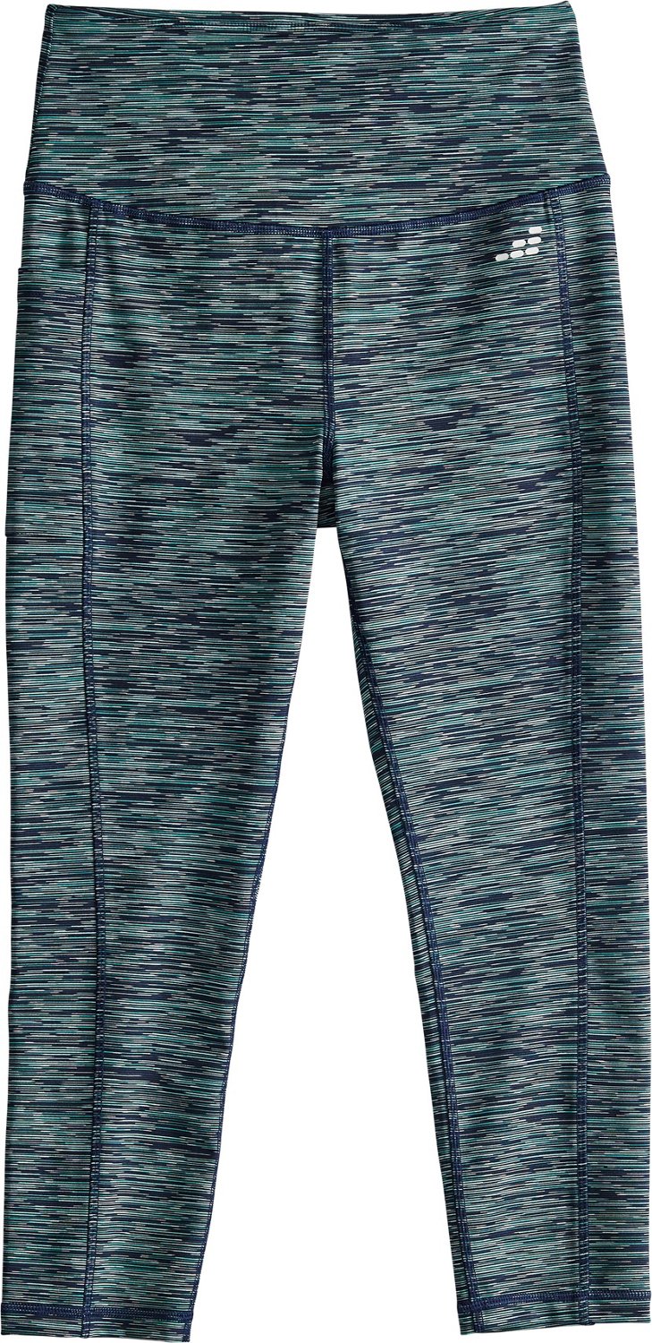 BCG Women's Athletic High Rise Cropped Capri Leggings Academy