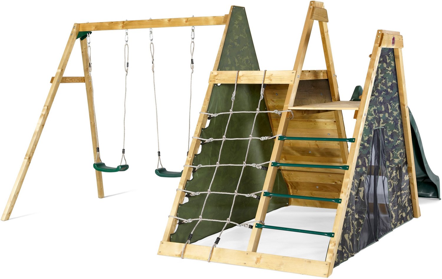 Plum Climbing Pyramid And Swings Playset | Academy