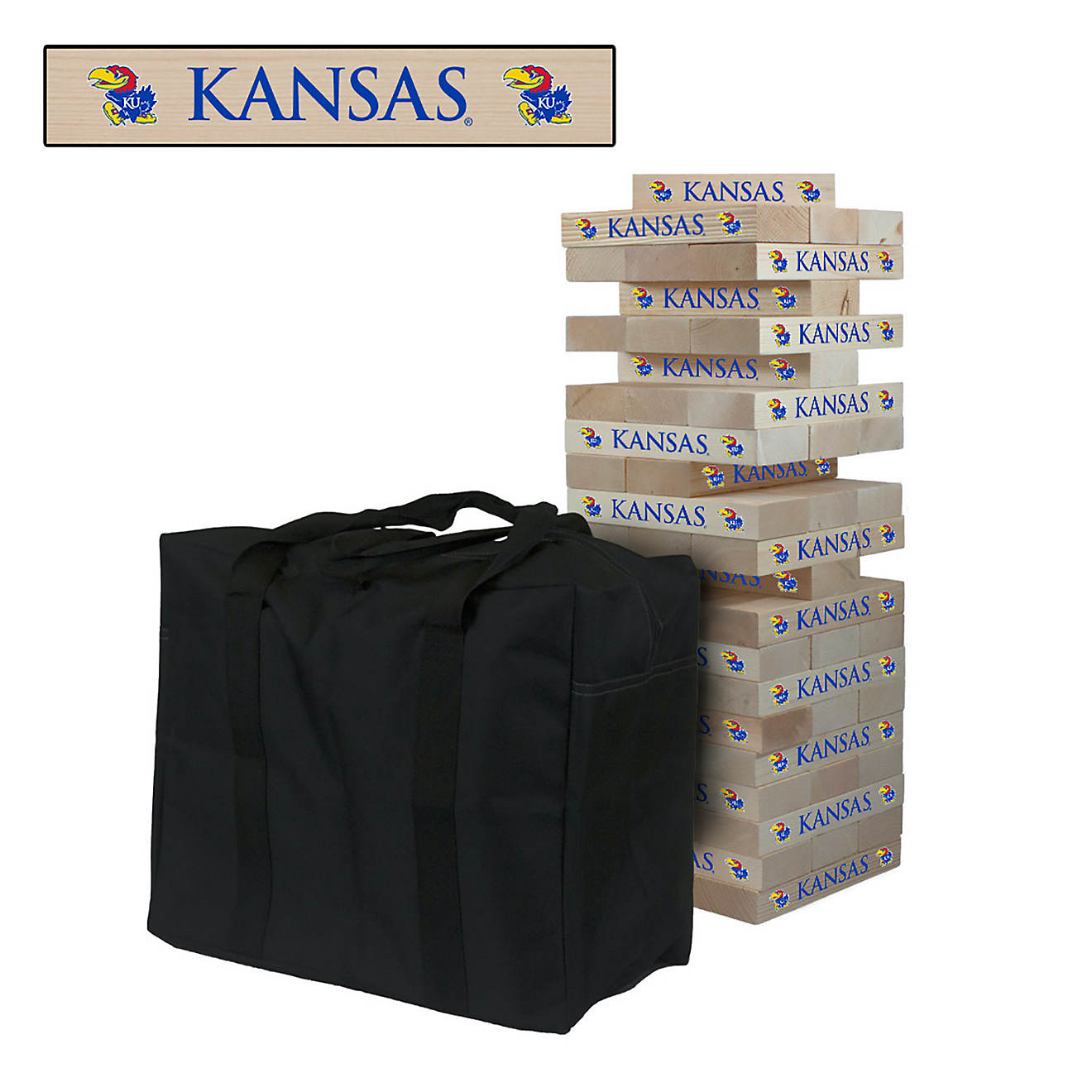 Victory Tailgate University of Kansas Giant Wooden Tumble Tower Game                                                             - view number 1