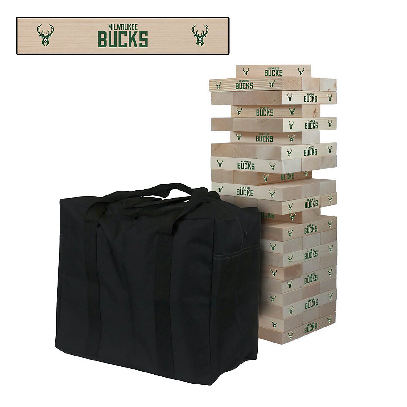 Victory Tailgate Milwaukee Bucks Giant Wooden Tumble Tower Game                                                                  - view number 1