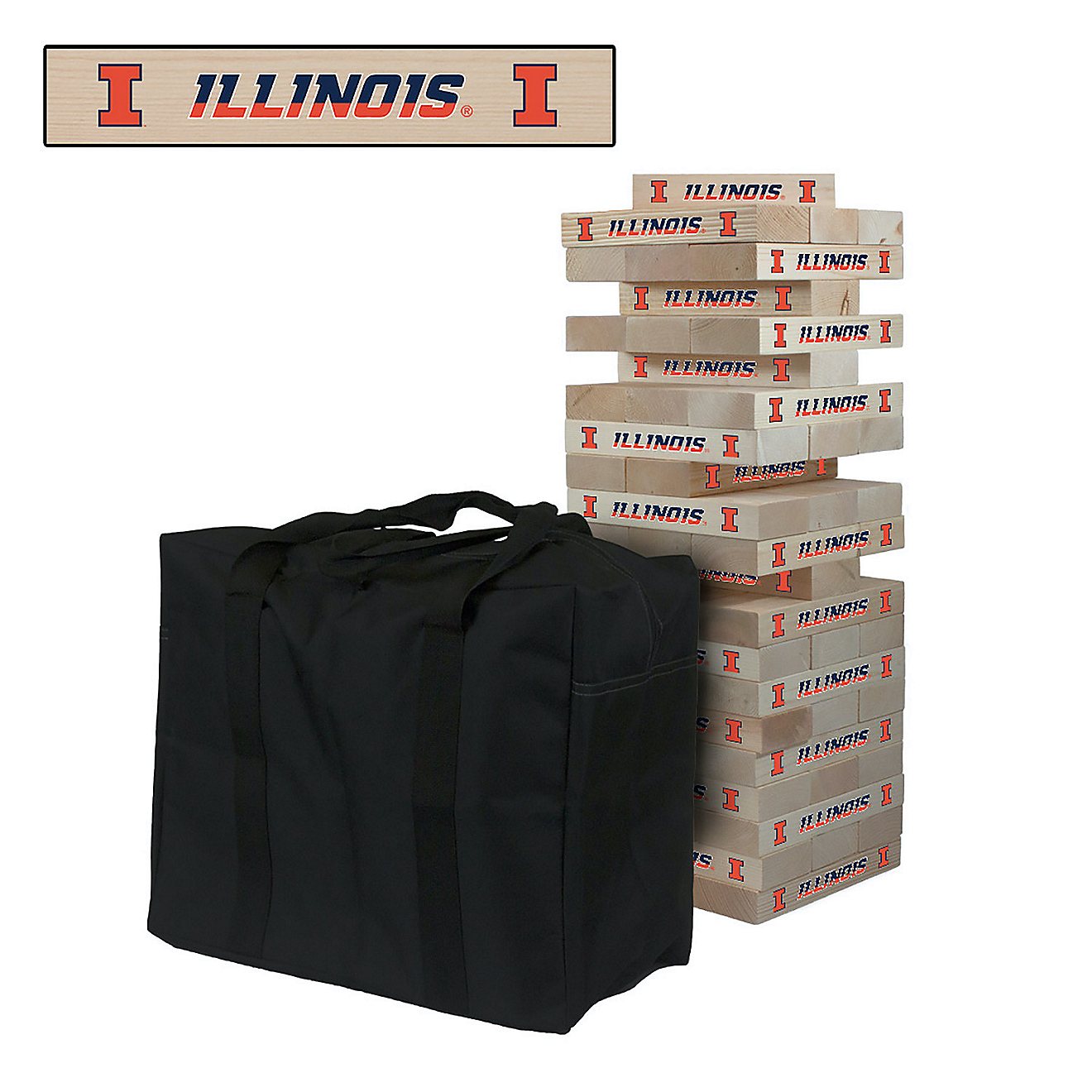 Victory Tailgate University of Illinois Giant Wooden Tumble Tower Game                                                           - view number 1