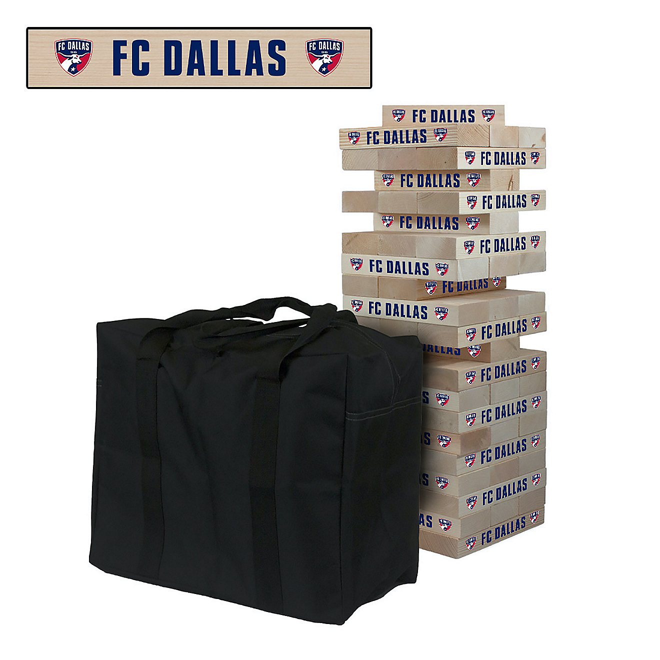 Victory Tailgate FC Dallas Giant Wooden Tumble Tower Game                                                                        - view number 1