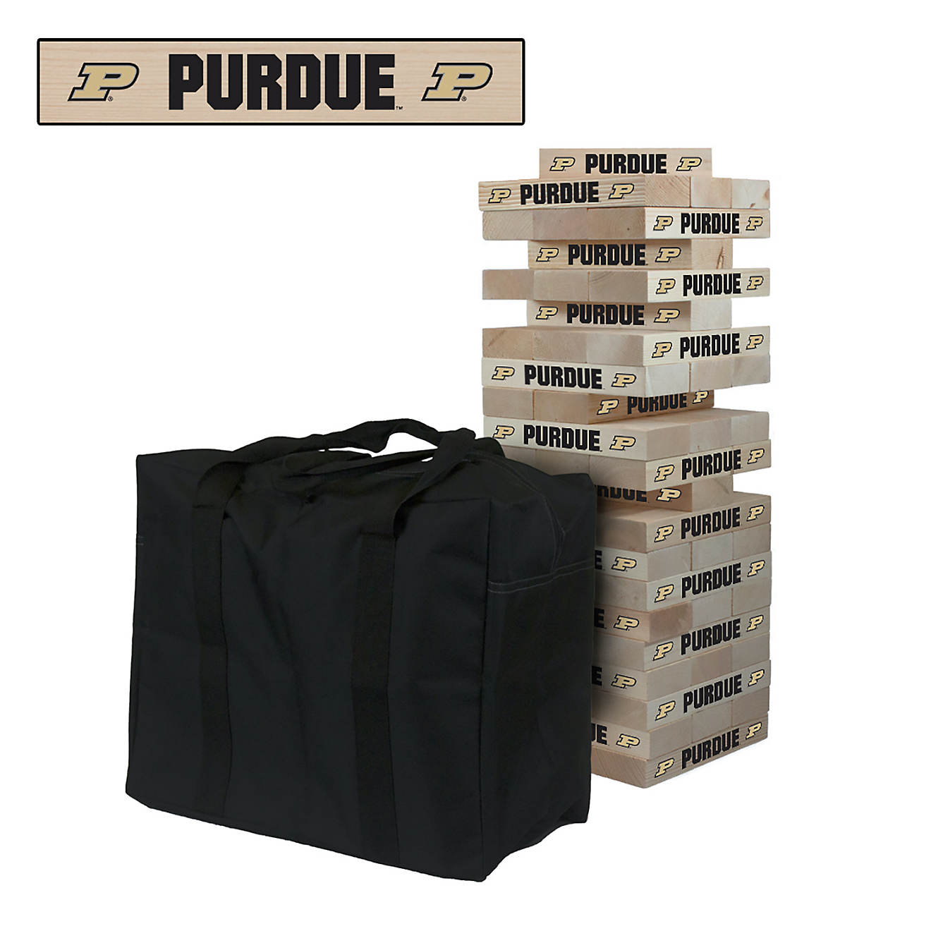 Victory Tailgate Purdue University Giant Wooden Tumble Tower Game                                                                - view number 1