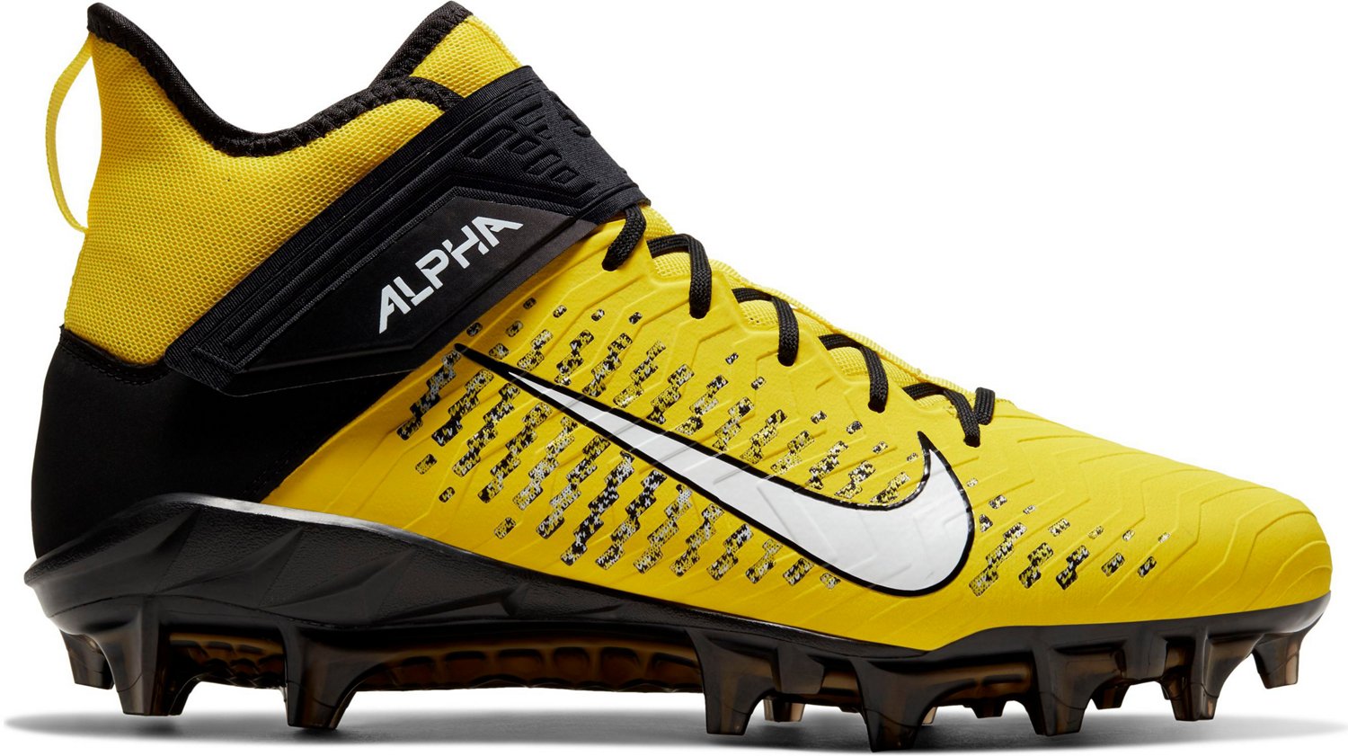 black and yellow nike football cleats
