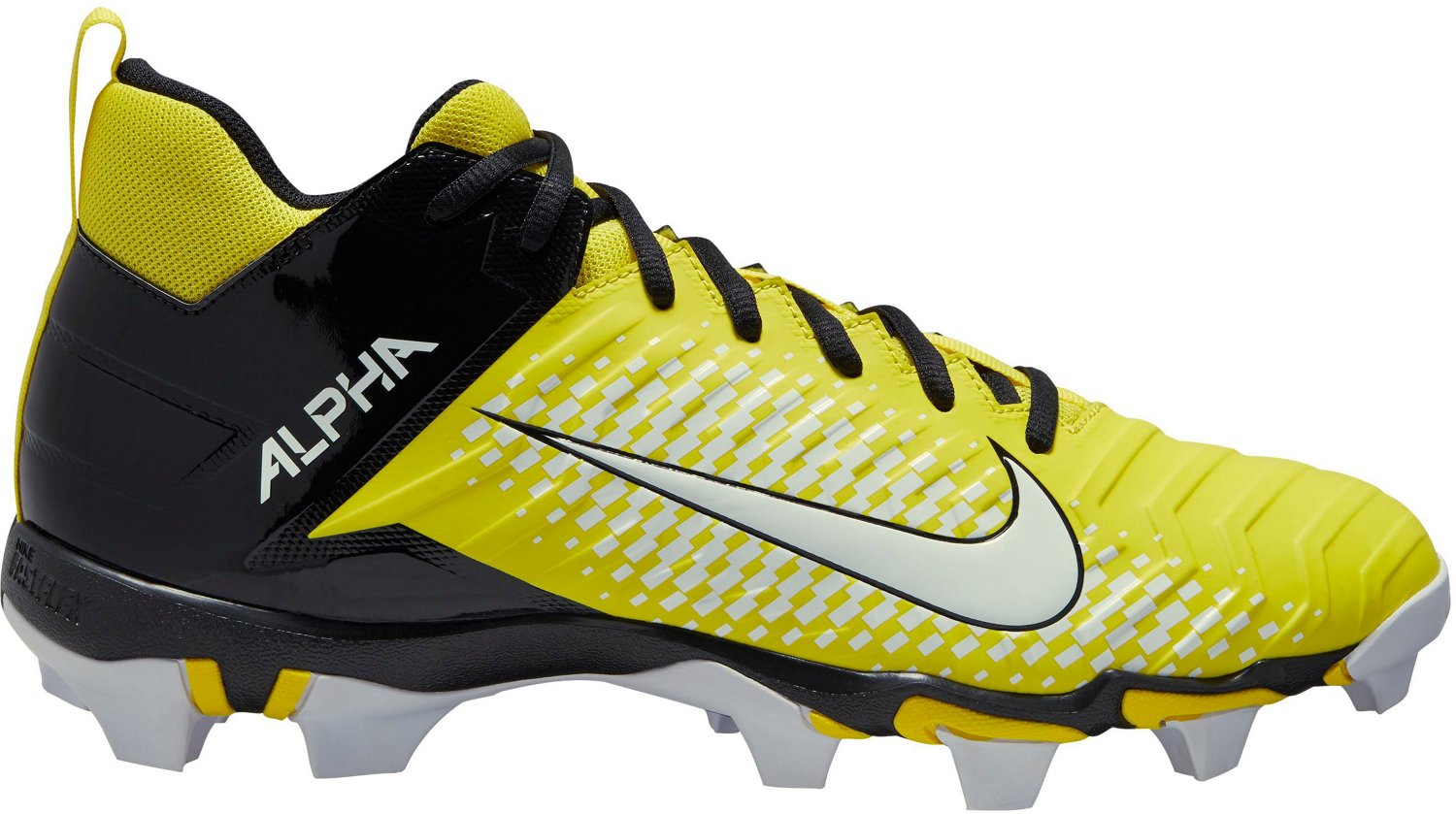 black and yellow football cleats