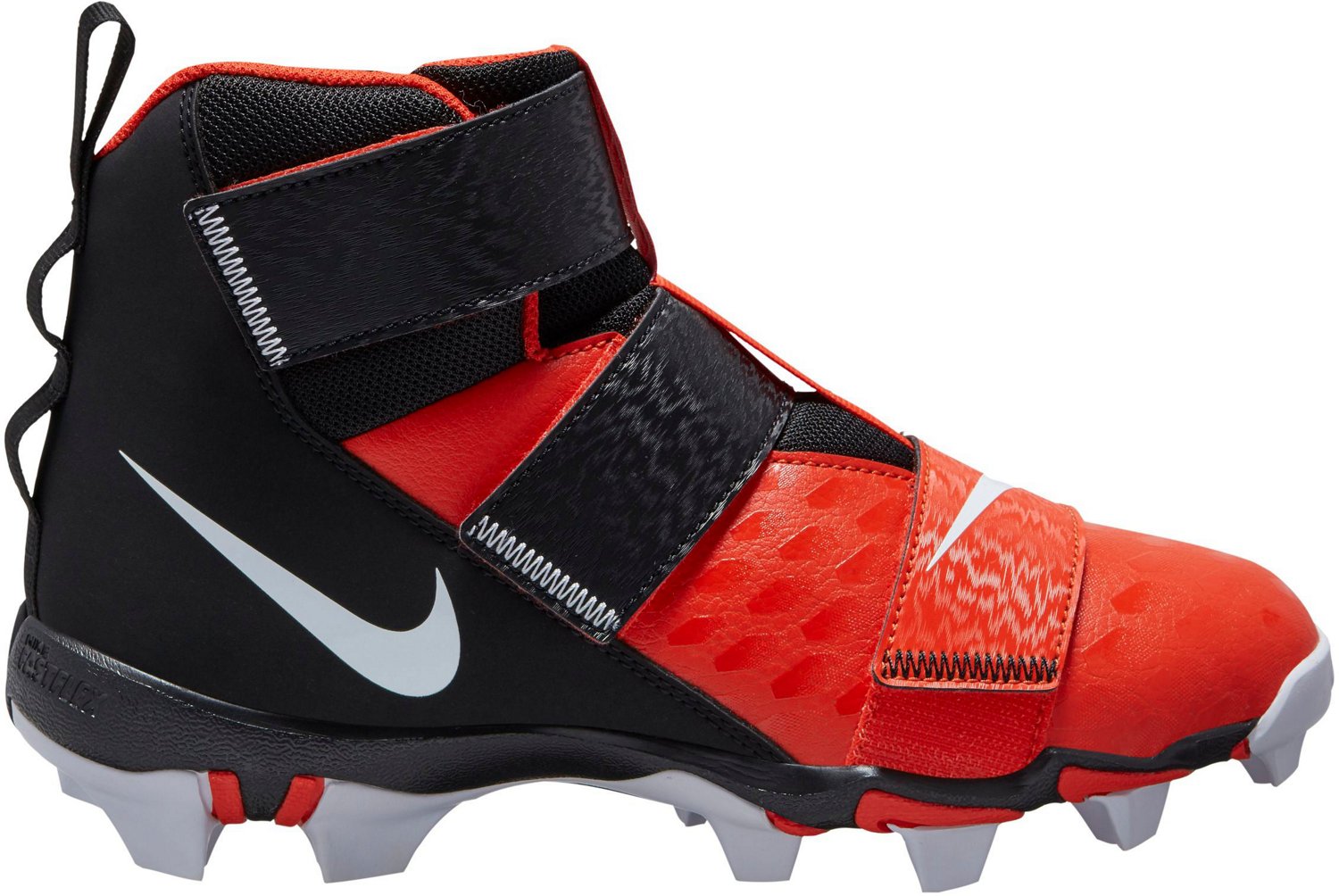 orange and black youth football cleats