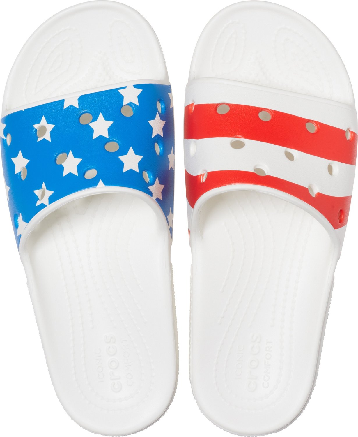 mens flag crocs