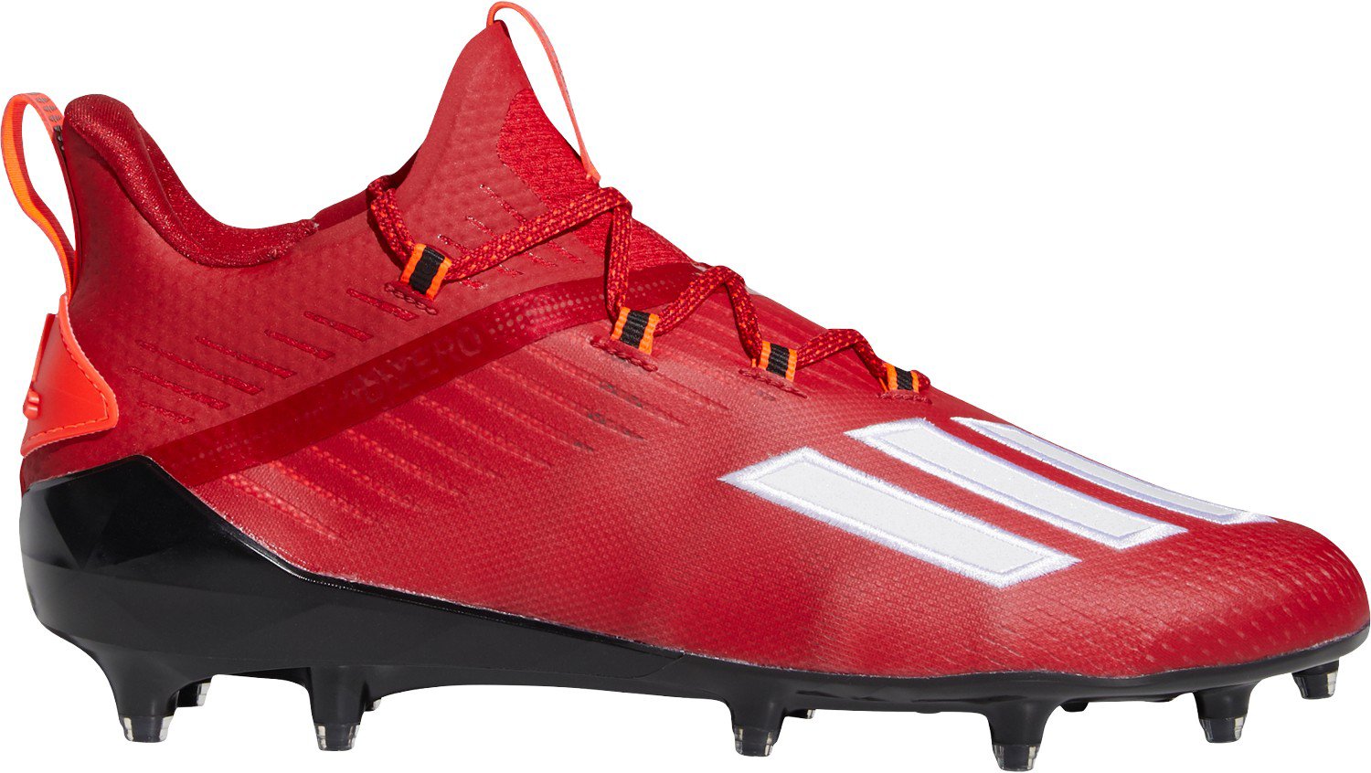 red and black football cleats