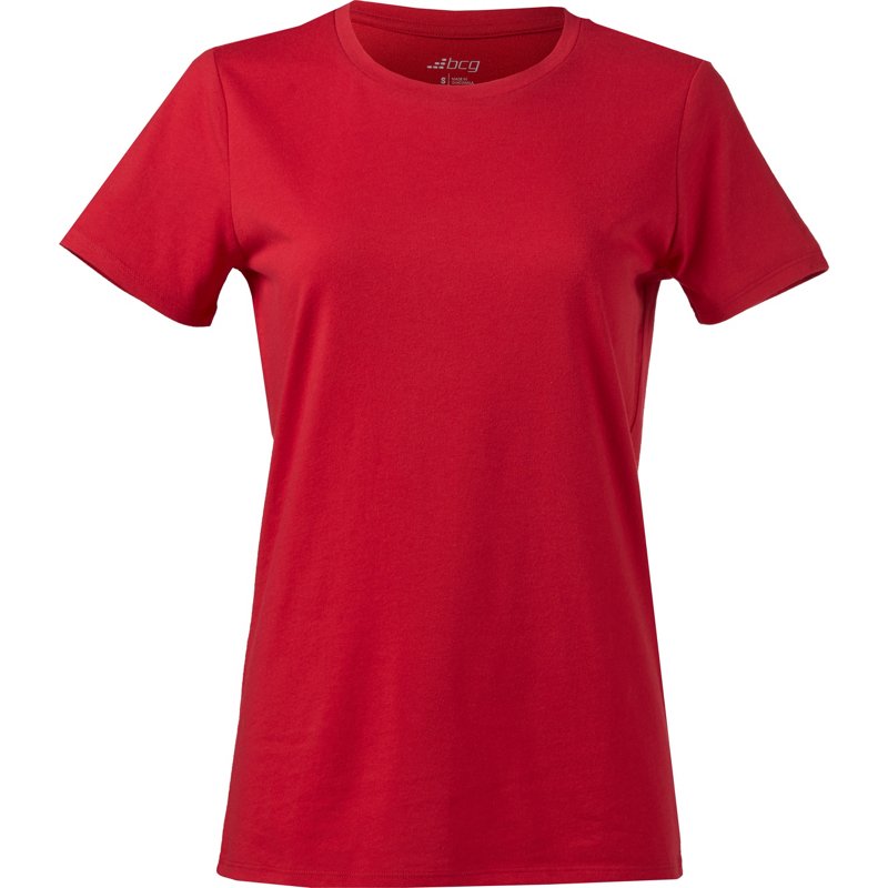BCGBCG Women's Athletic Basic T-Shirt Tango Red, Medium - Women's Core ...