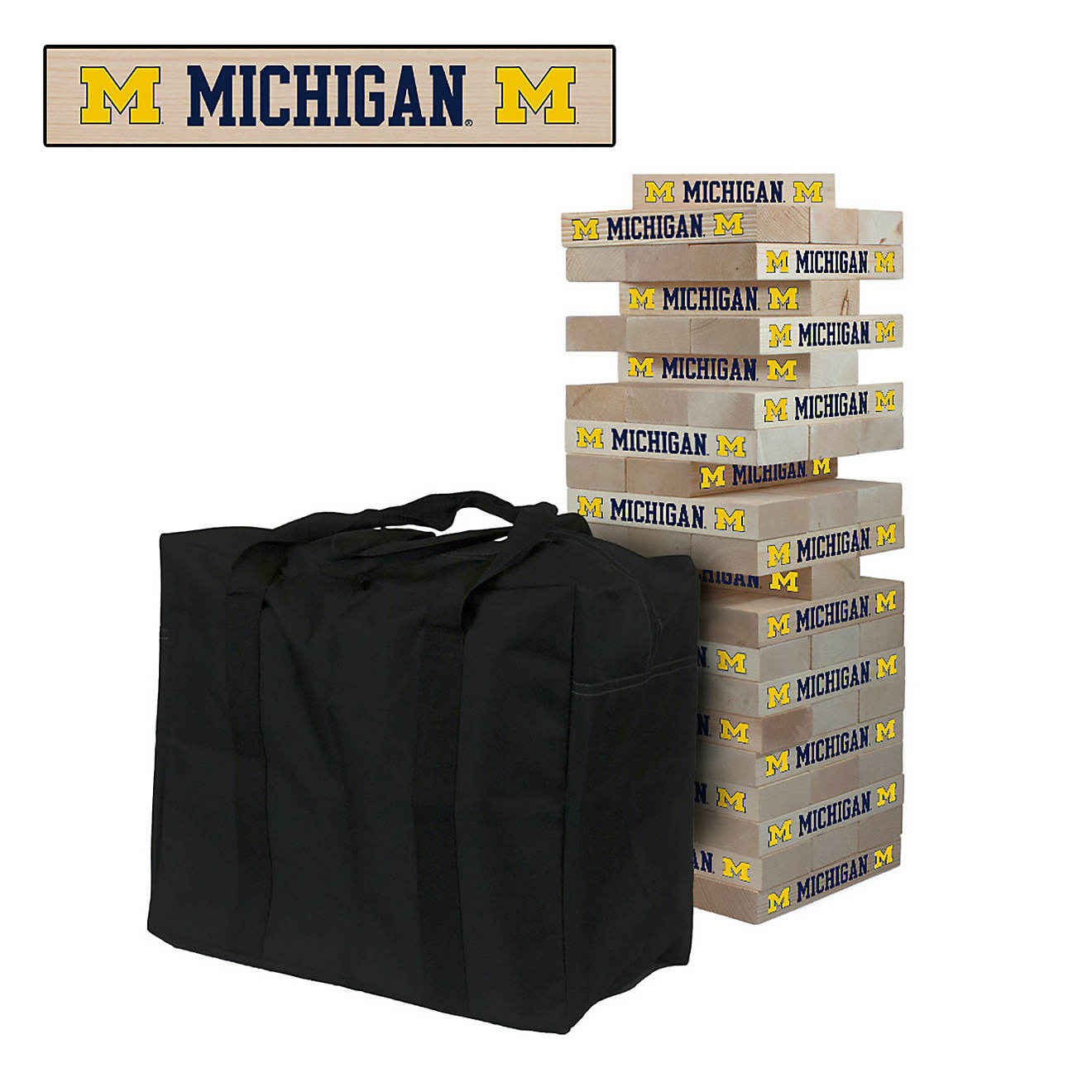 Victory Tailgate University of Michigan Giant Wooden Tumble Tower Game                                                           - view number 1