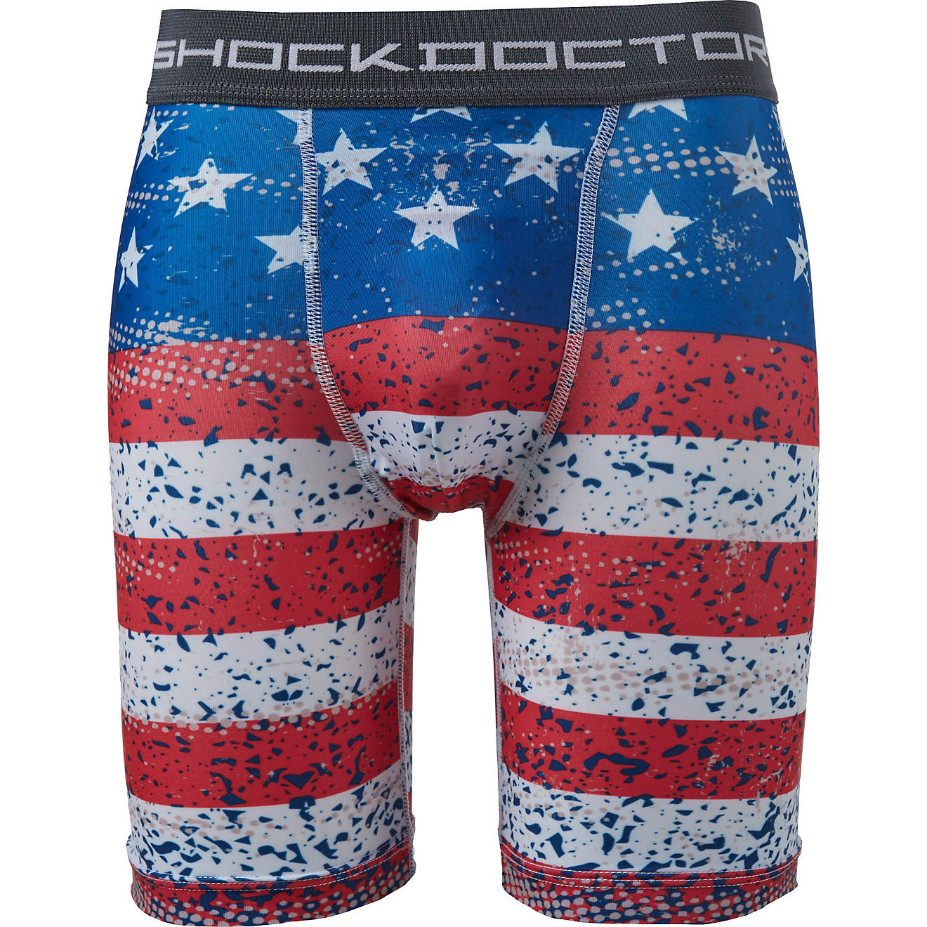 Shock Doctor Youth American Flag Core Compression Shorts with BioFlex cup                                                        - view number 1