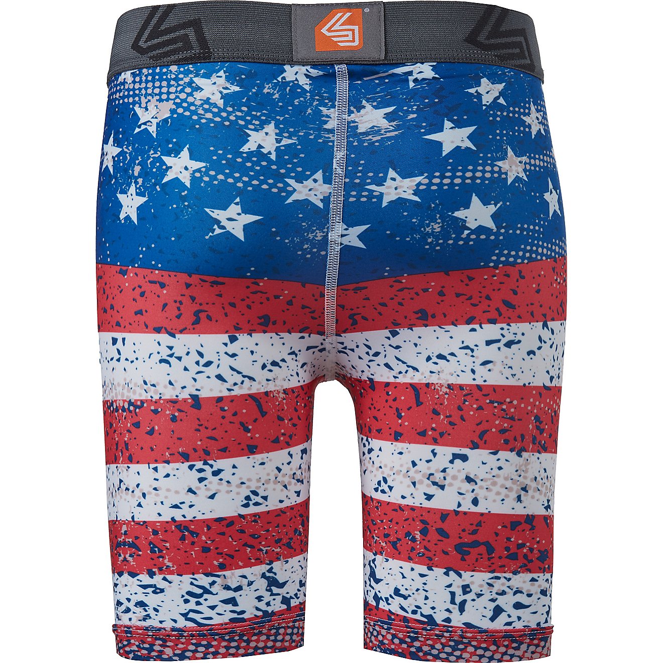 Shock Doctor Youth American Flag Core Compression Shorts with BioFlex cup                                                        - view number 2