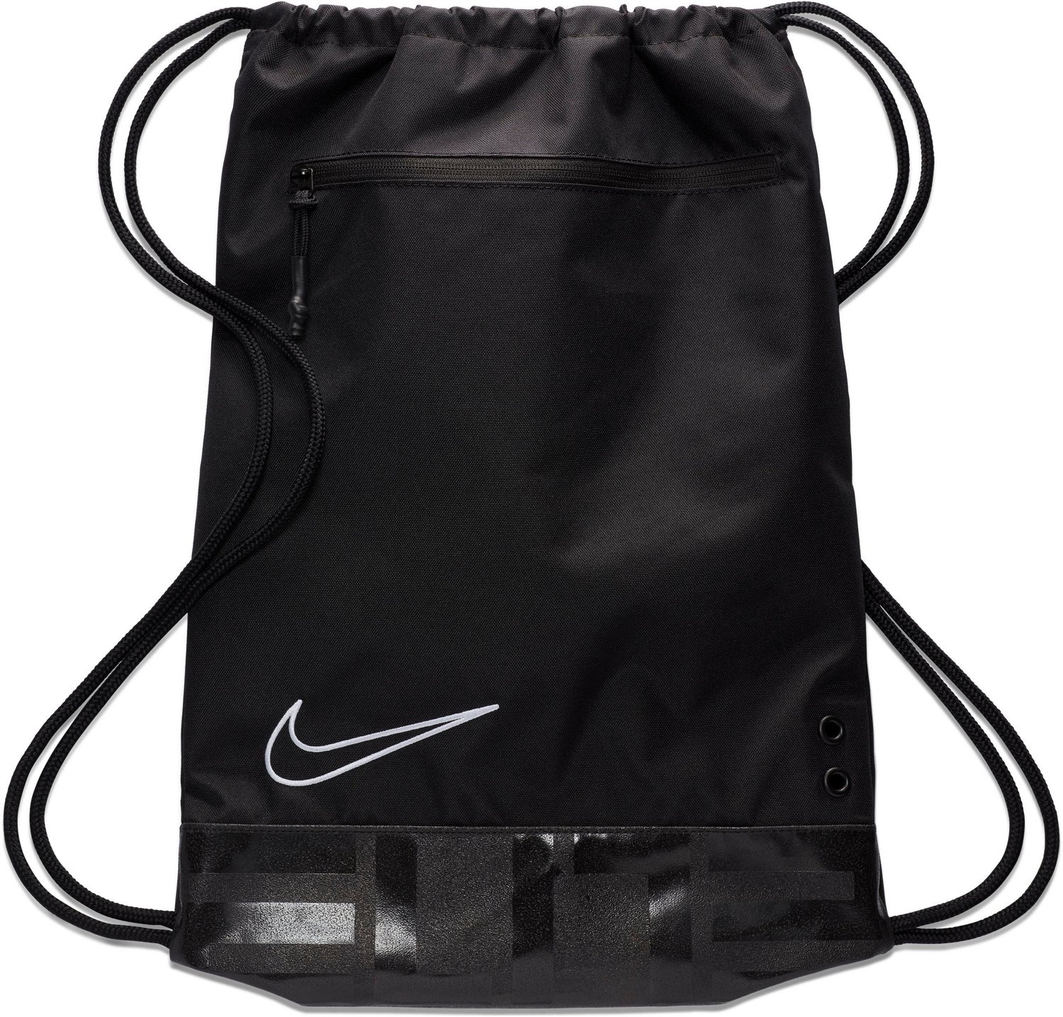 black and white nike drawstring bag