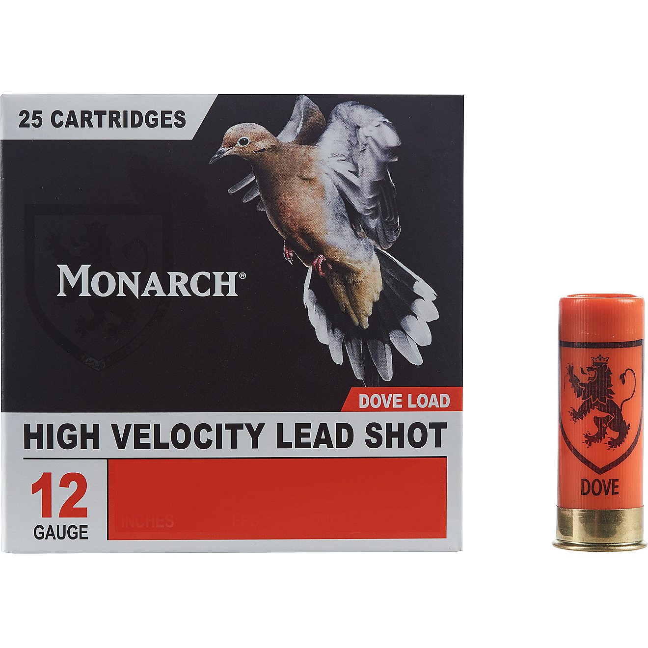 Monarch High Velocity Long Range Light Dove 12 Gauge Shotshells - 25 Rounds                                                      - view number 2